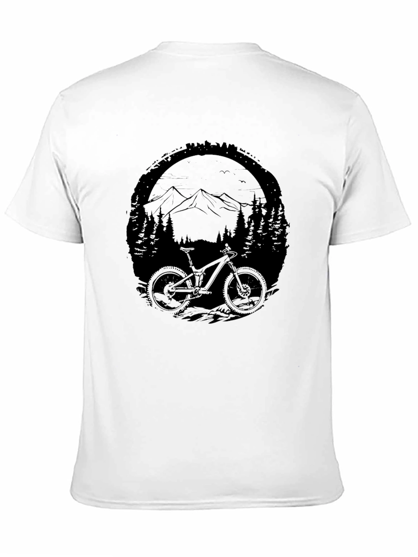 Black Mountain Bike Adventure Graphic Tee - Black view 11