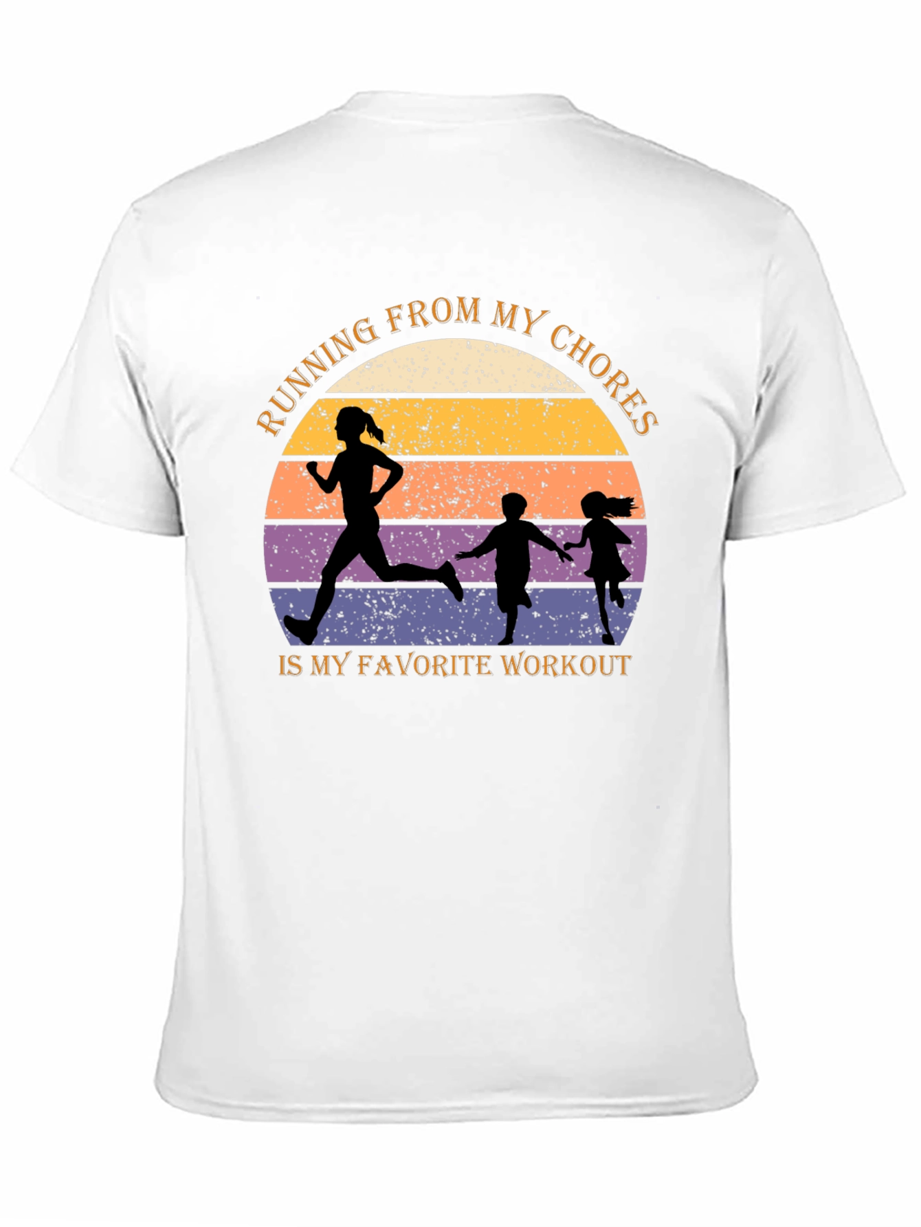Black Running From My Chores Graphic Tee view 11