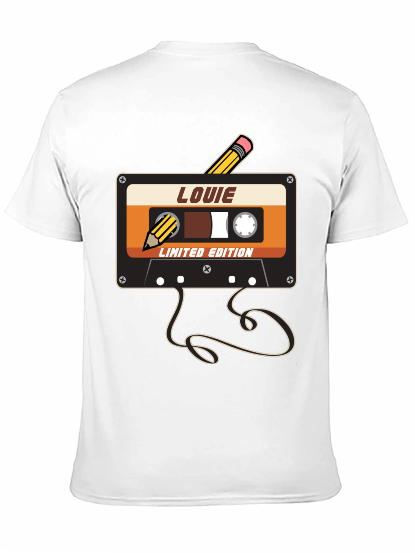 Black Louie Limited Edition Retro Cassette Tape Graphic Tee view 11