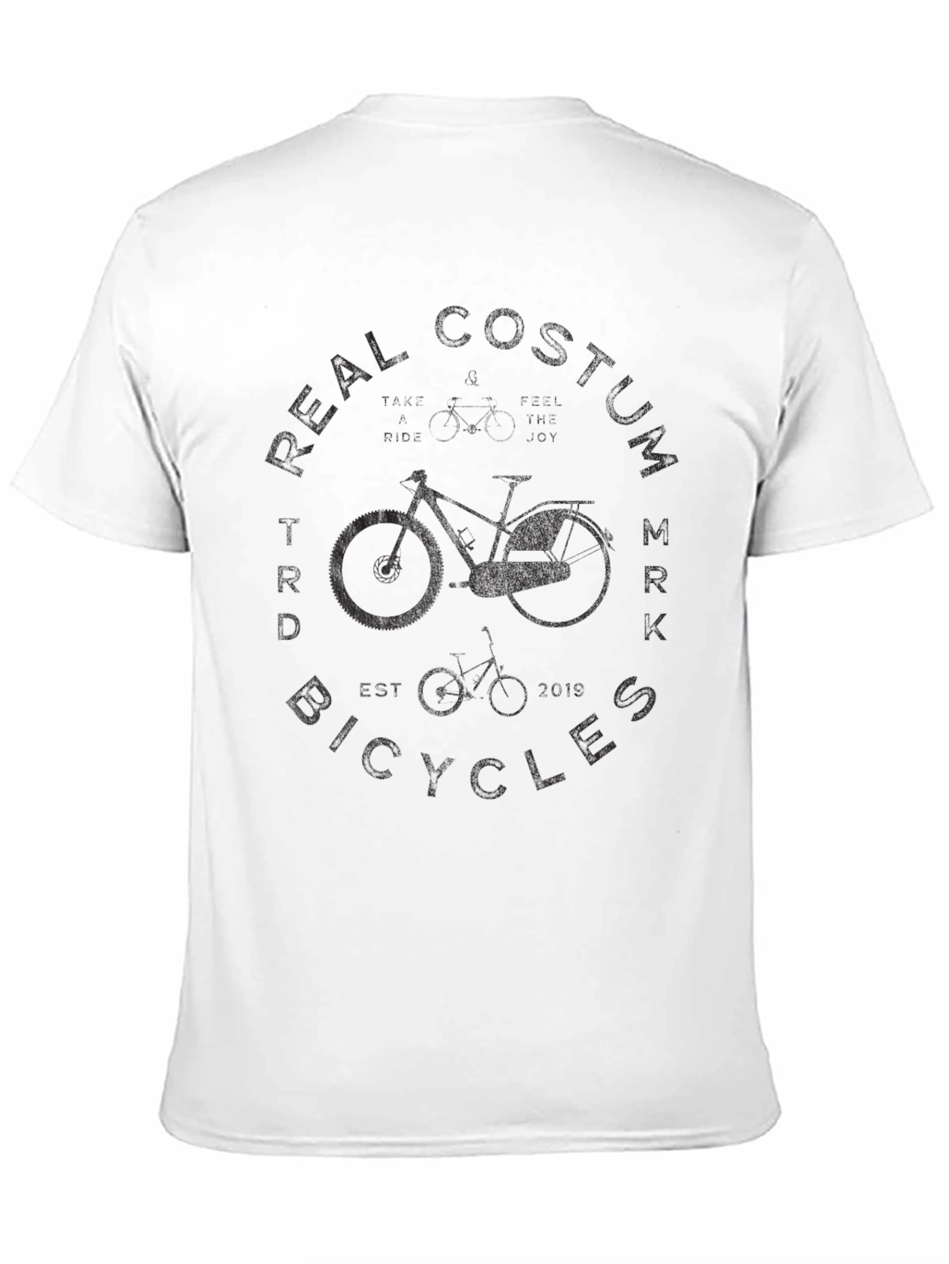 Real Custom Bicycles MRK Black T-Shirt - 11