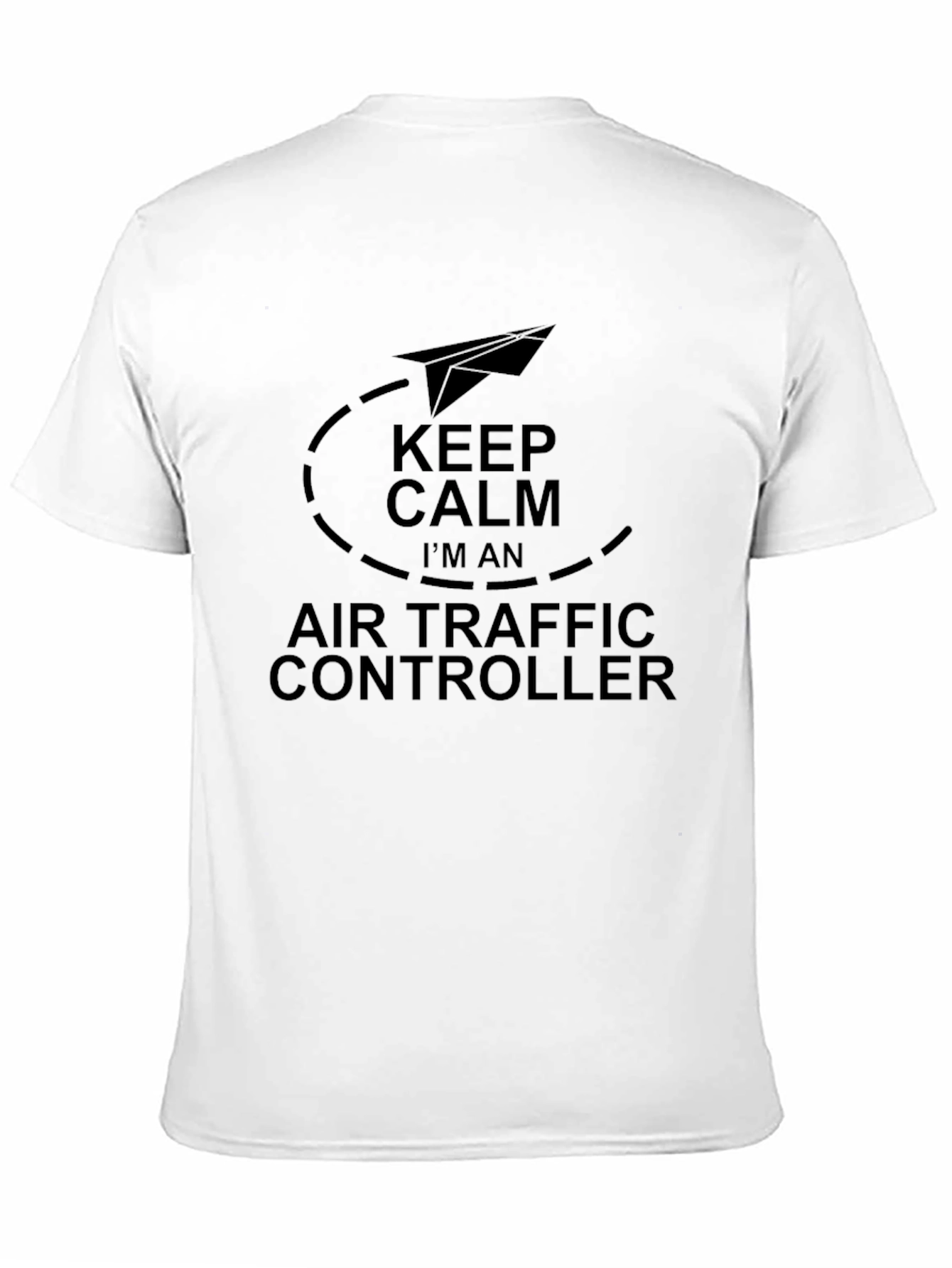 Black Keep Calm Air Traffic Controller T-Shirt view 11
