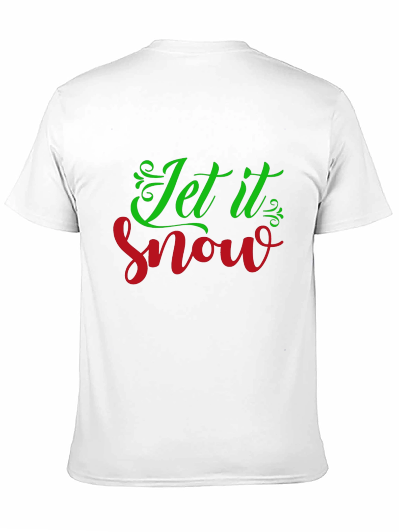 Black Let it Snow Graphic Tee - Christmas Holiday Shirt view 11