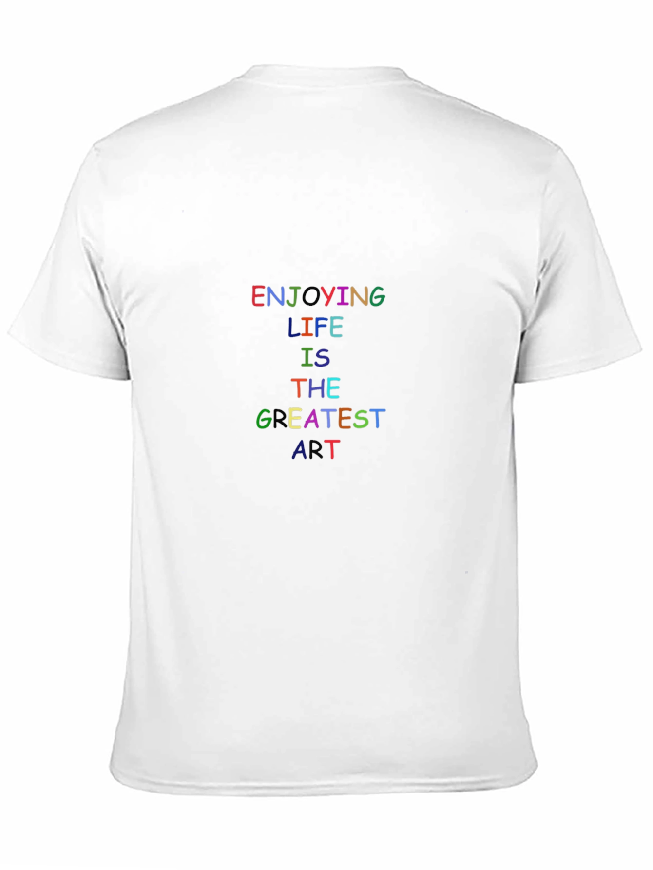 Black Enjoying Life T-Shirt - Colorful Graphic Tee view 11