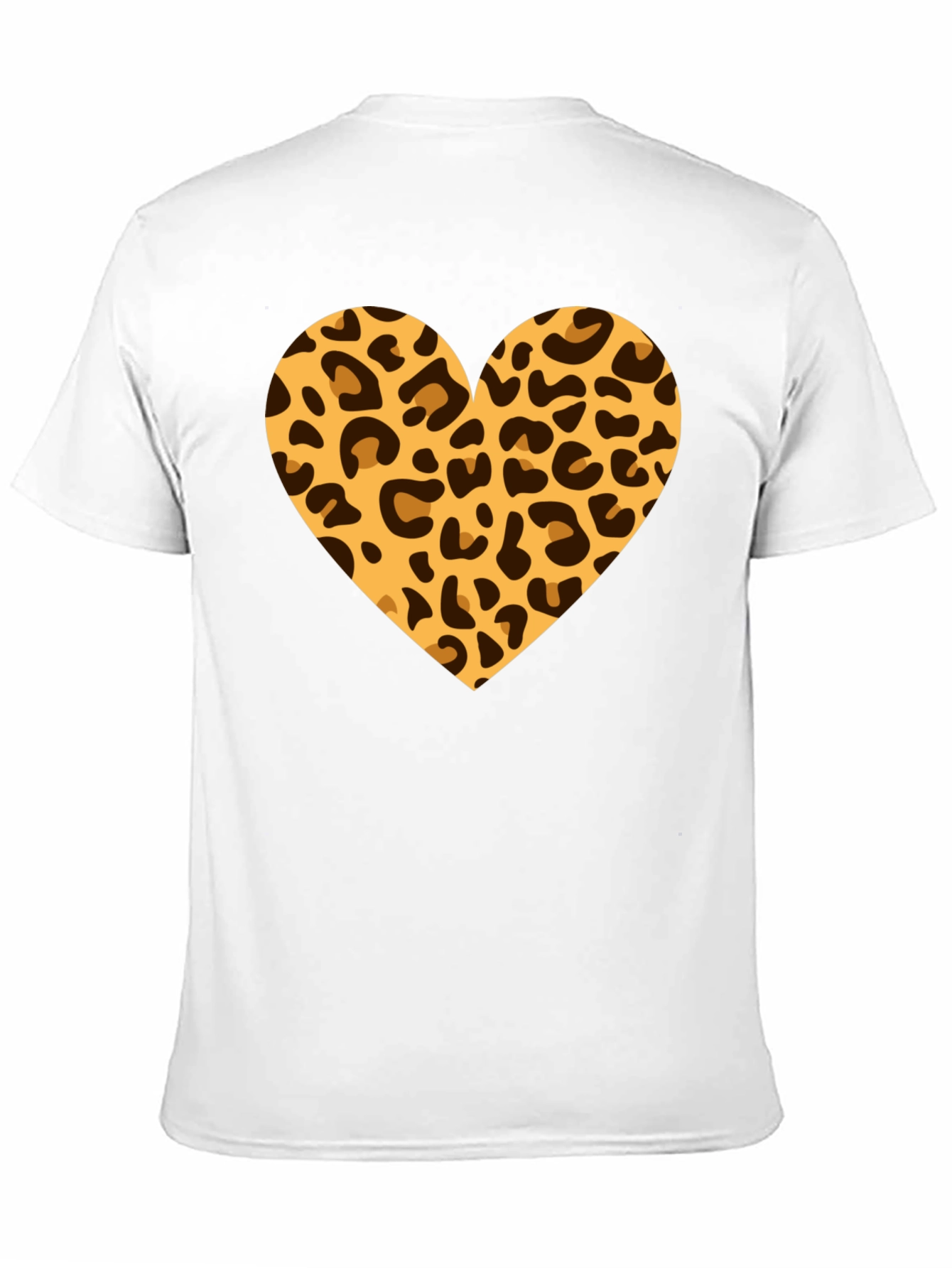 Black Leopard Heart Black T-Shirt view 11