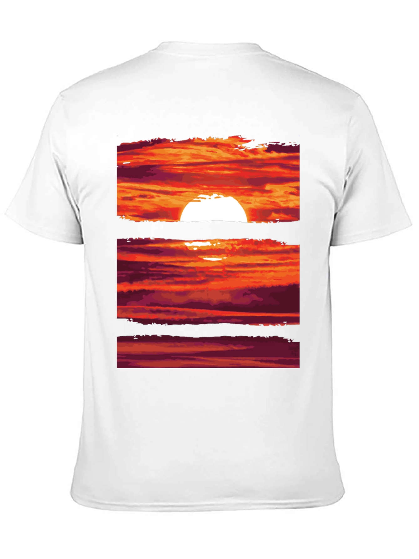 Black Sunset Graphic Tee | Black Crew Neck T-Shirt view 11