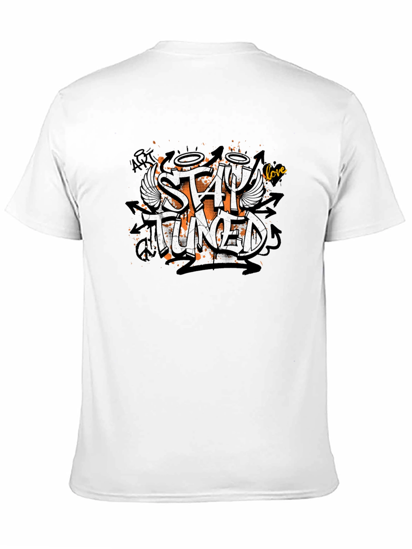 Black Stay Tuned Graphic Print Black T-Shirt view 11