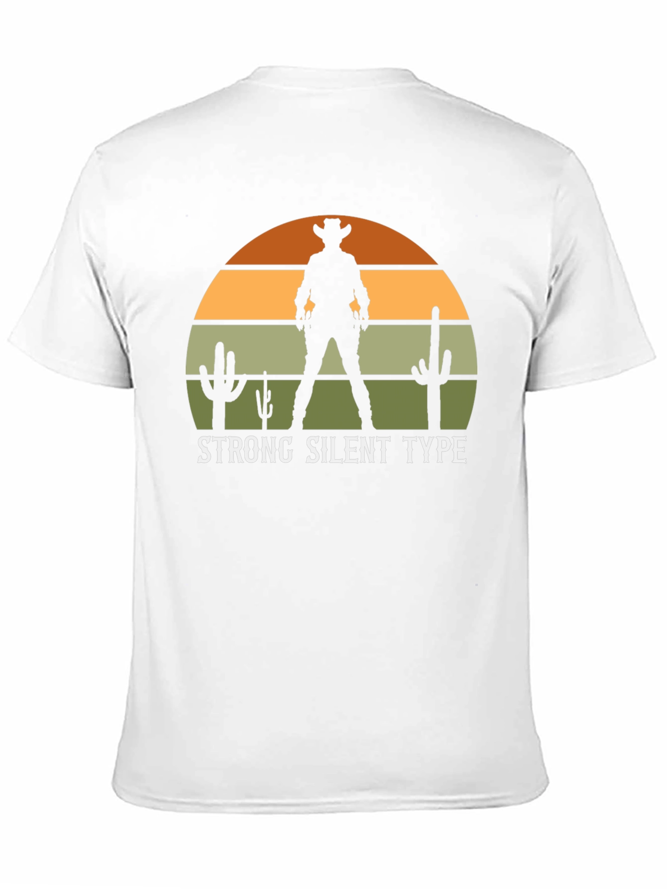 Black Strong Silent Type Western Sunset Graphic Tee view 11