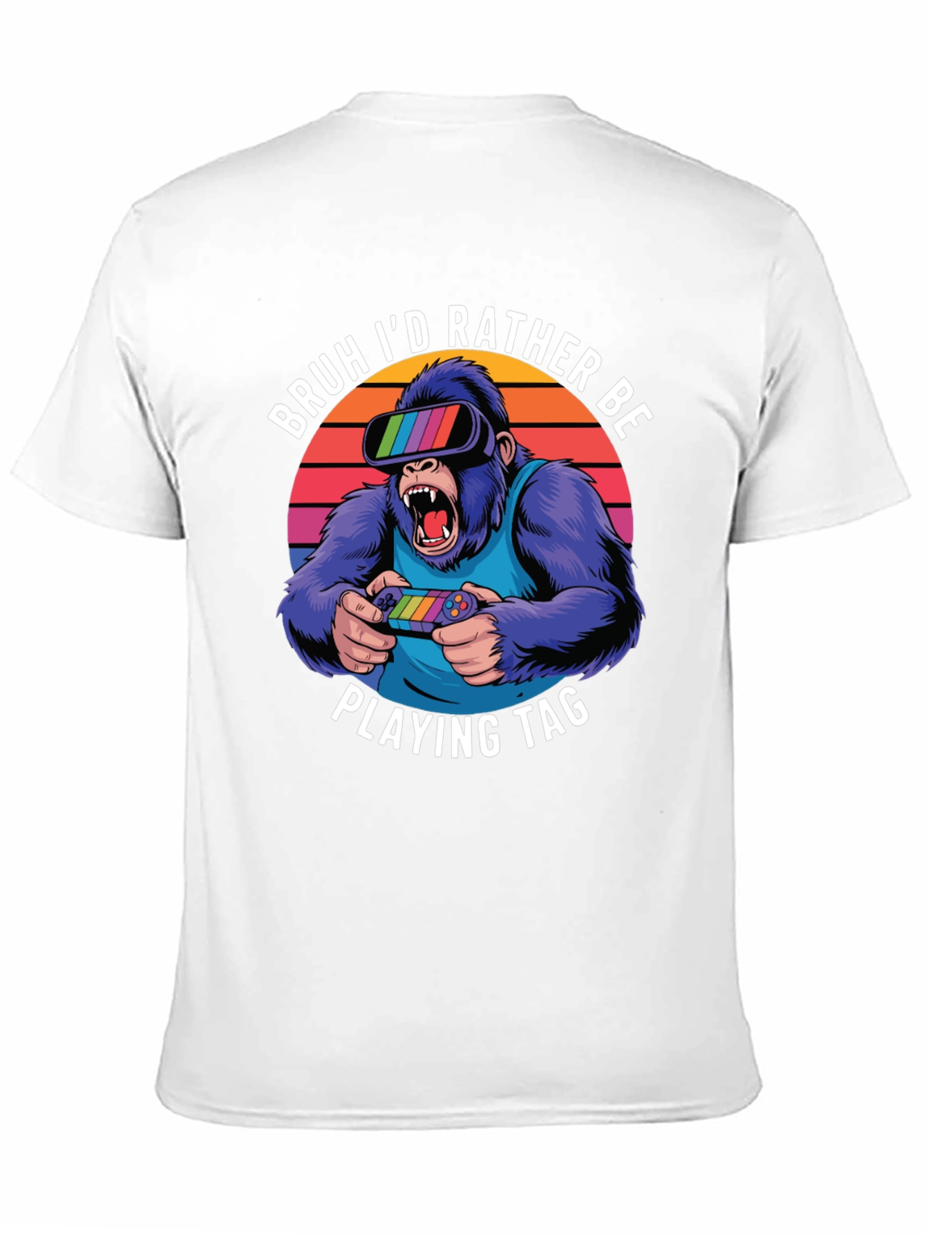 Black Gamer Gorilla T-Shirt view 11
