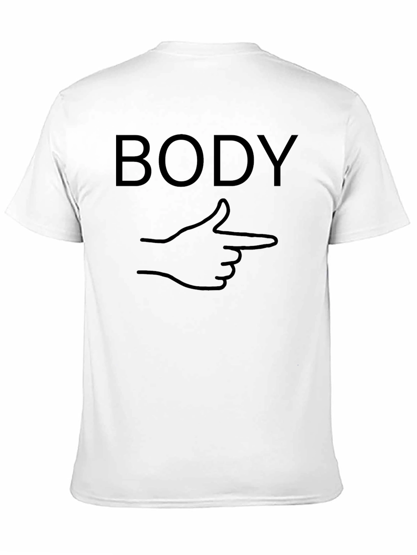 Black Body Pointing Hand Graphic Tee - Casual Comfort view 11