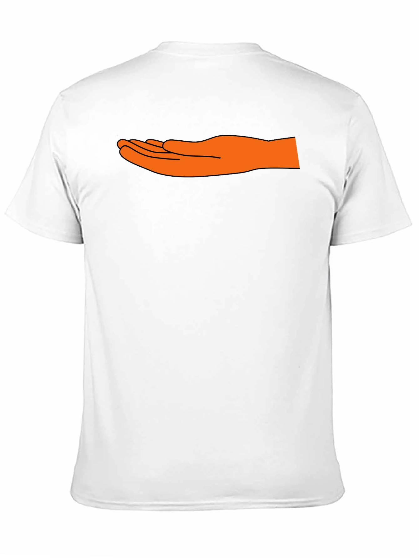 Black Hand Motif Black T-Shirt - Unique Graphic Tee view 11