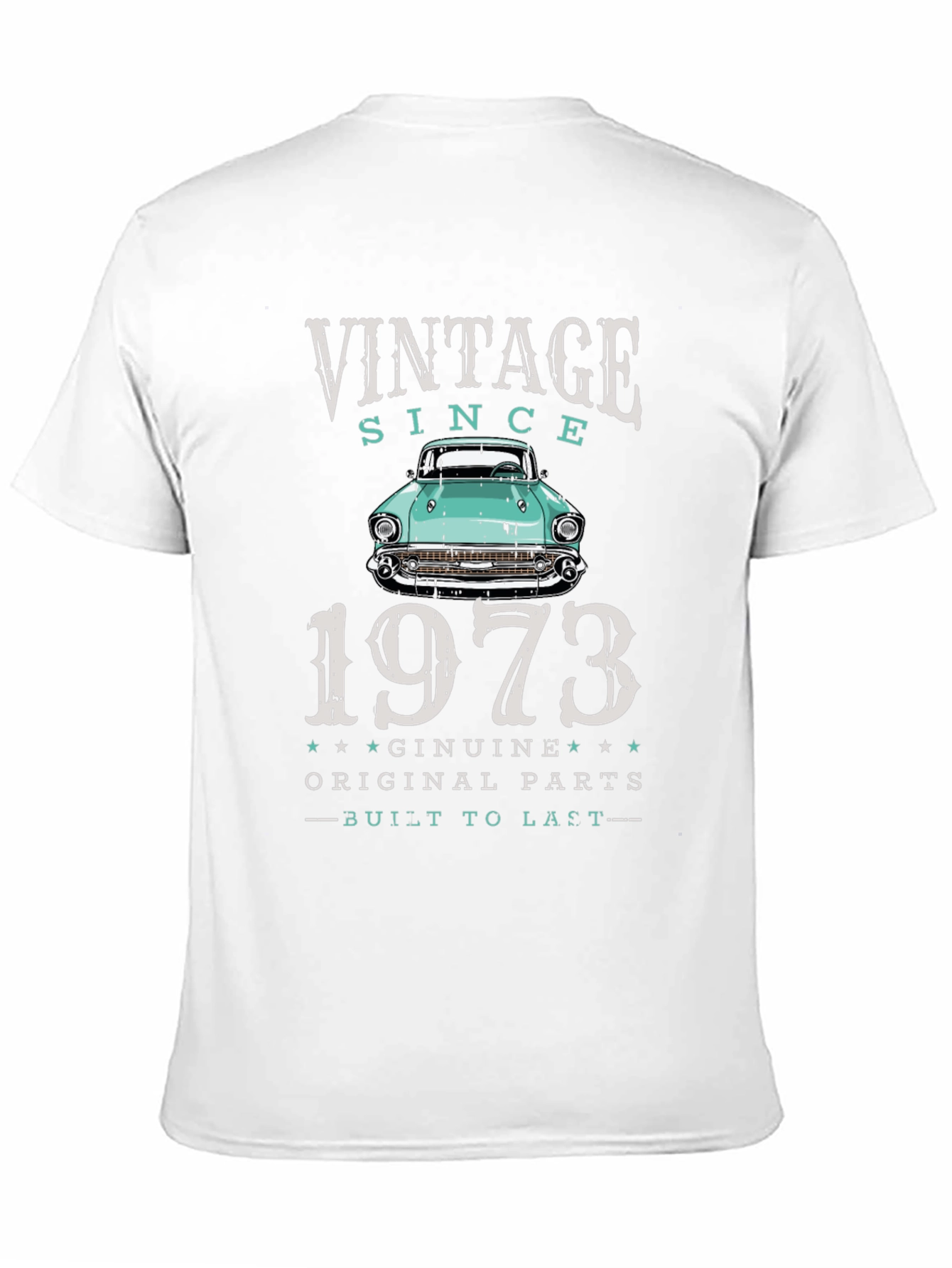 Black Vintage 1973 Car T-Shirt view 11