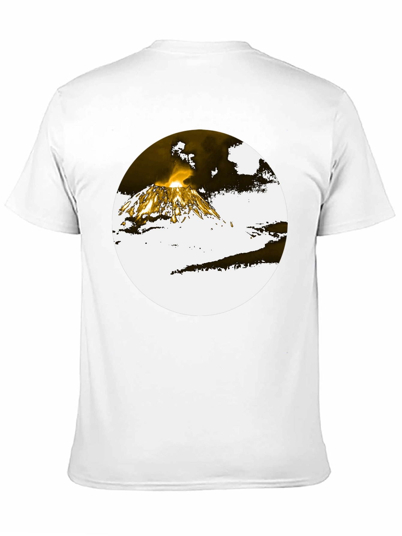 Black Volcano Graphic Tee - Black Cotton Blend view 11