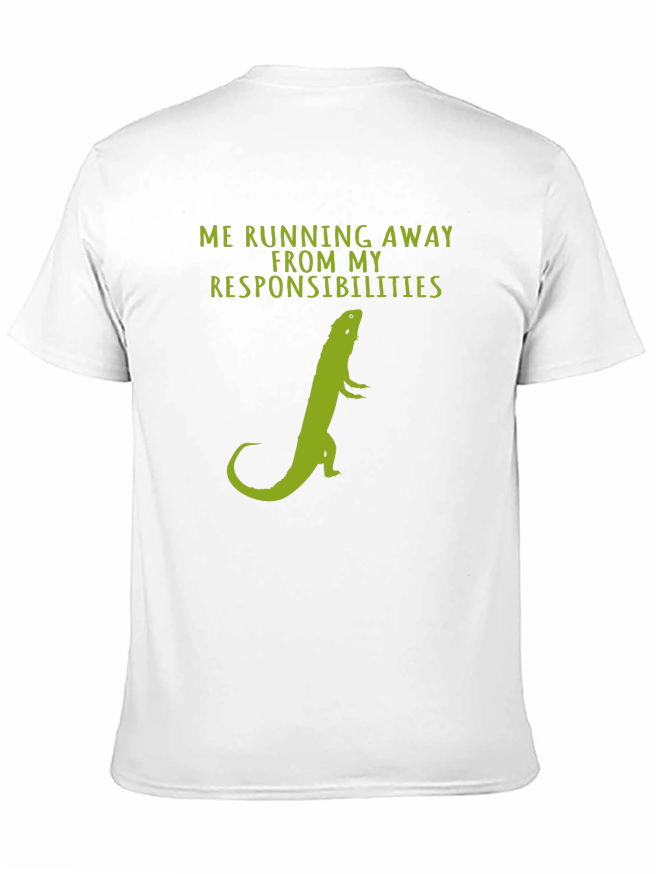 Black Running Away From Responsibilities Graphic Tee view 11