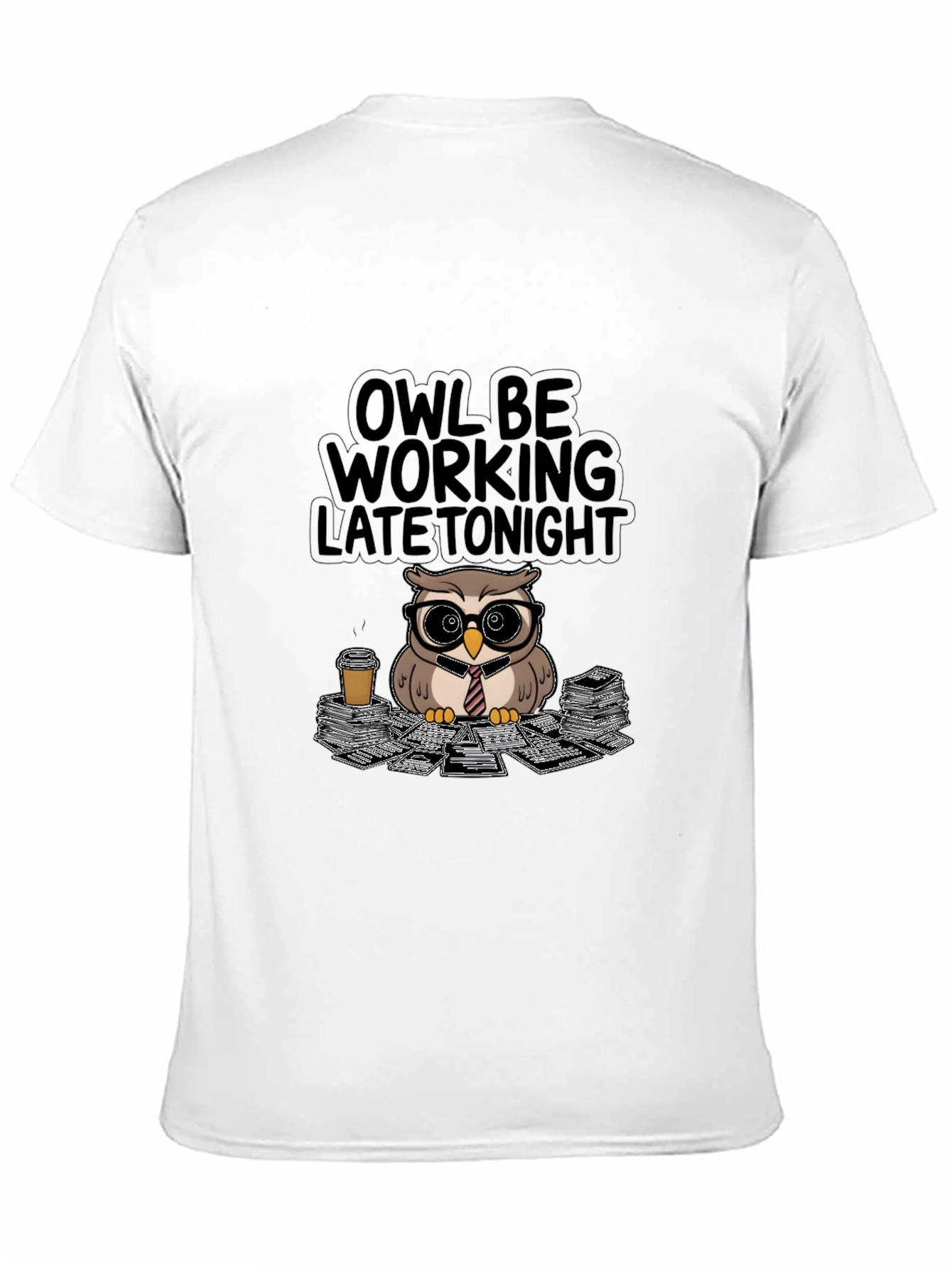 Black Owl Be Working Late Tonight T-Shirt view 11