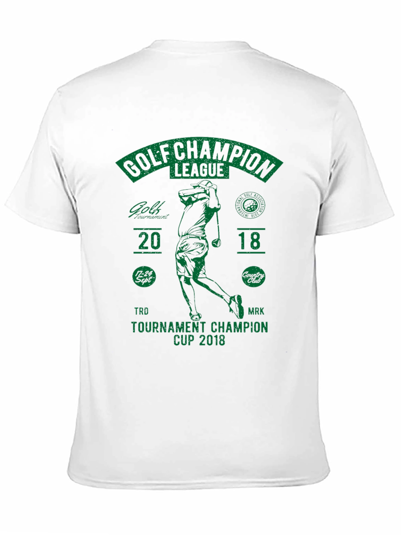 Black Golf Champion League T-Shirt view 11