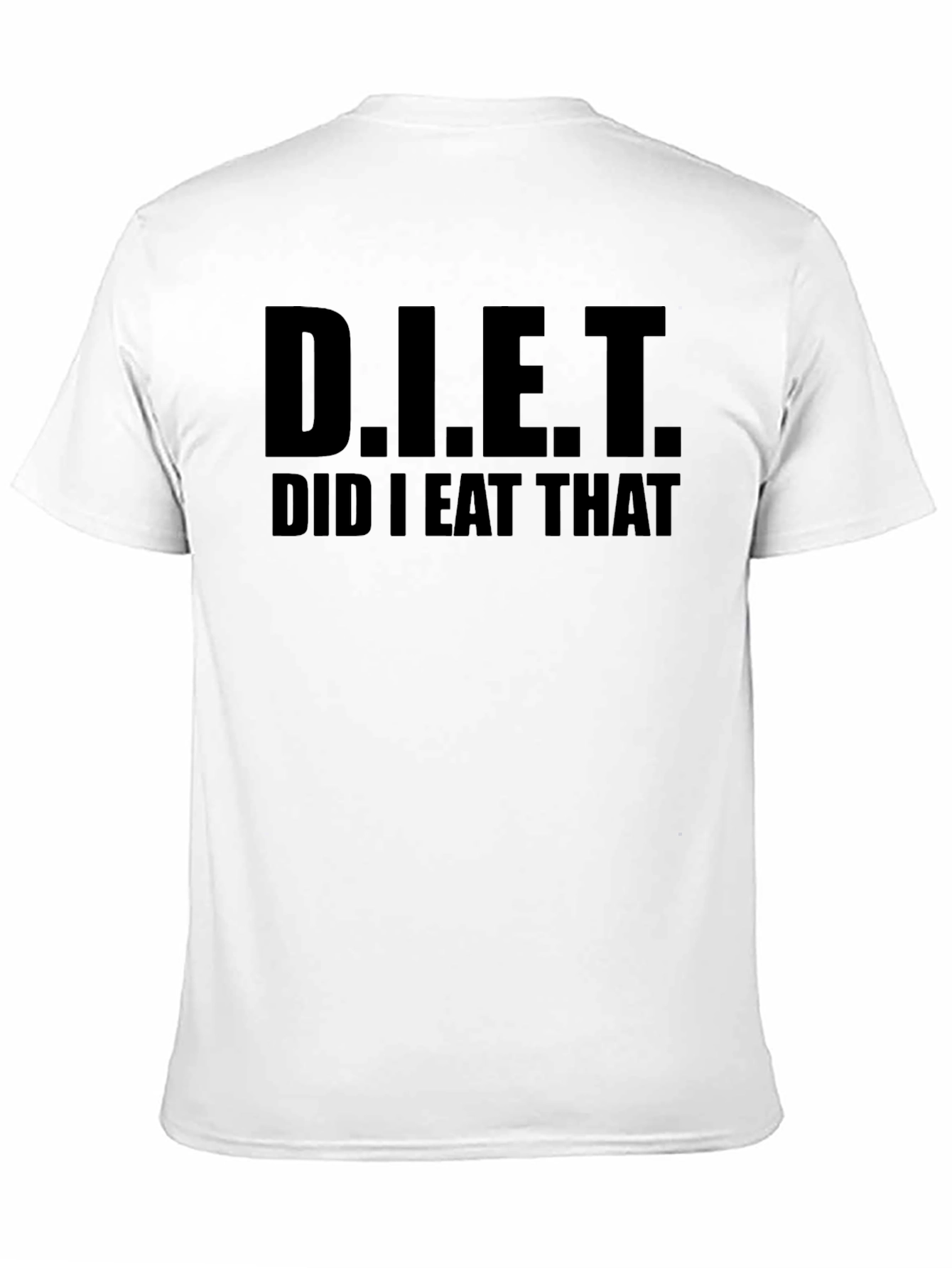 Black Funny Diet T-Shirt - "Did I Eat That?" view 11