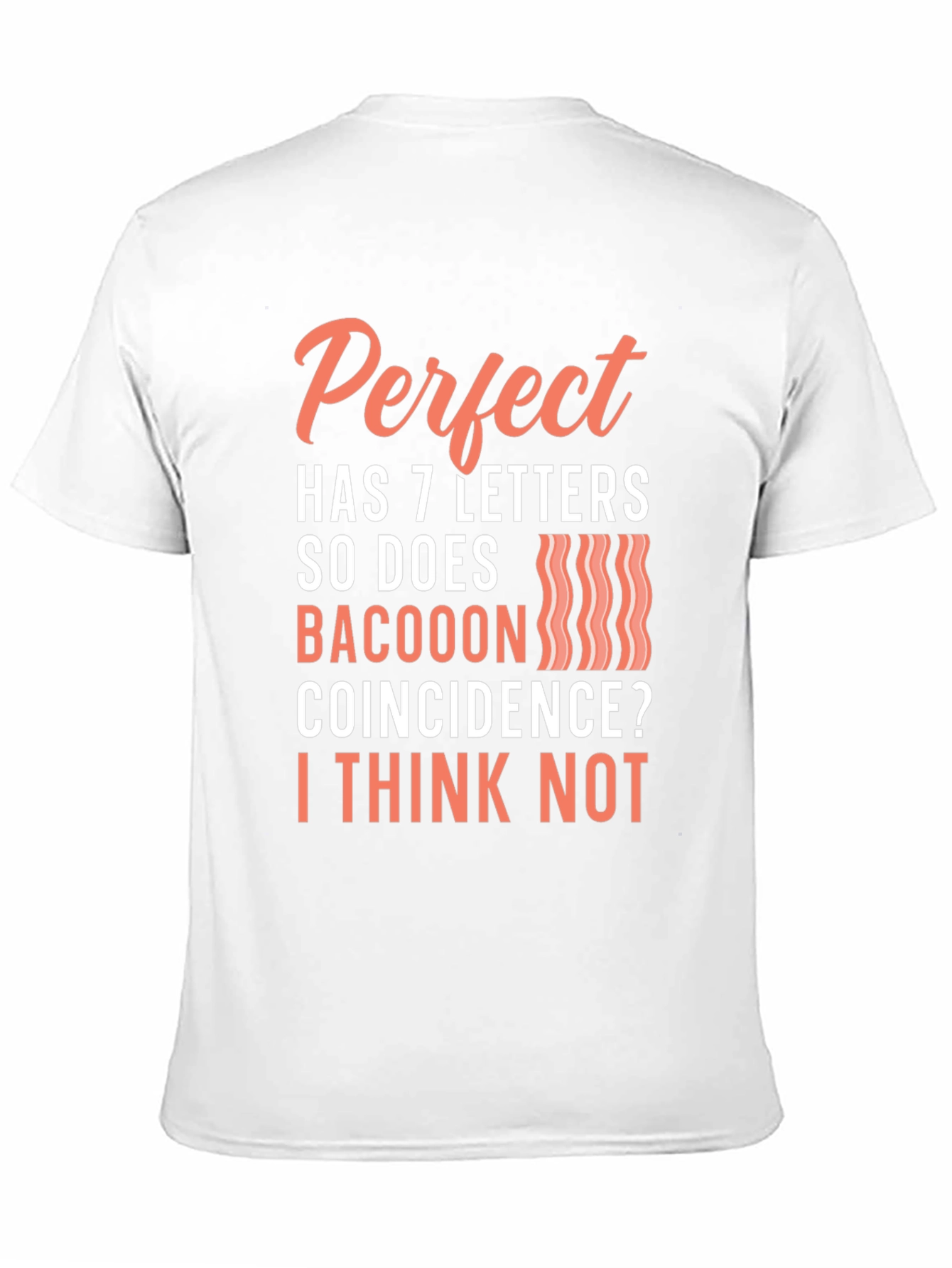 Black Perfect Bacoon Funny T-Shirt view 11