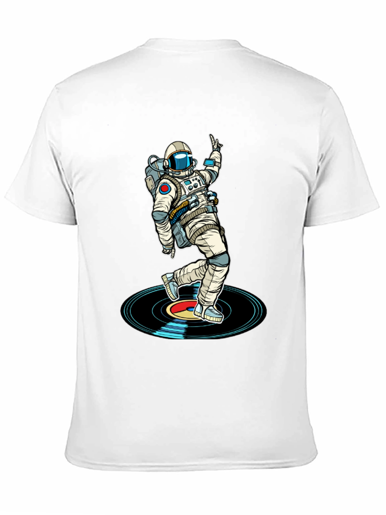 Black Astronaut DJ T-Shirt - Space Dance Music Tee view 11