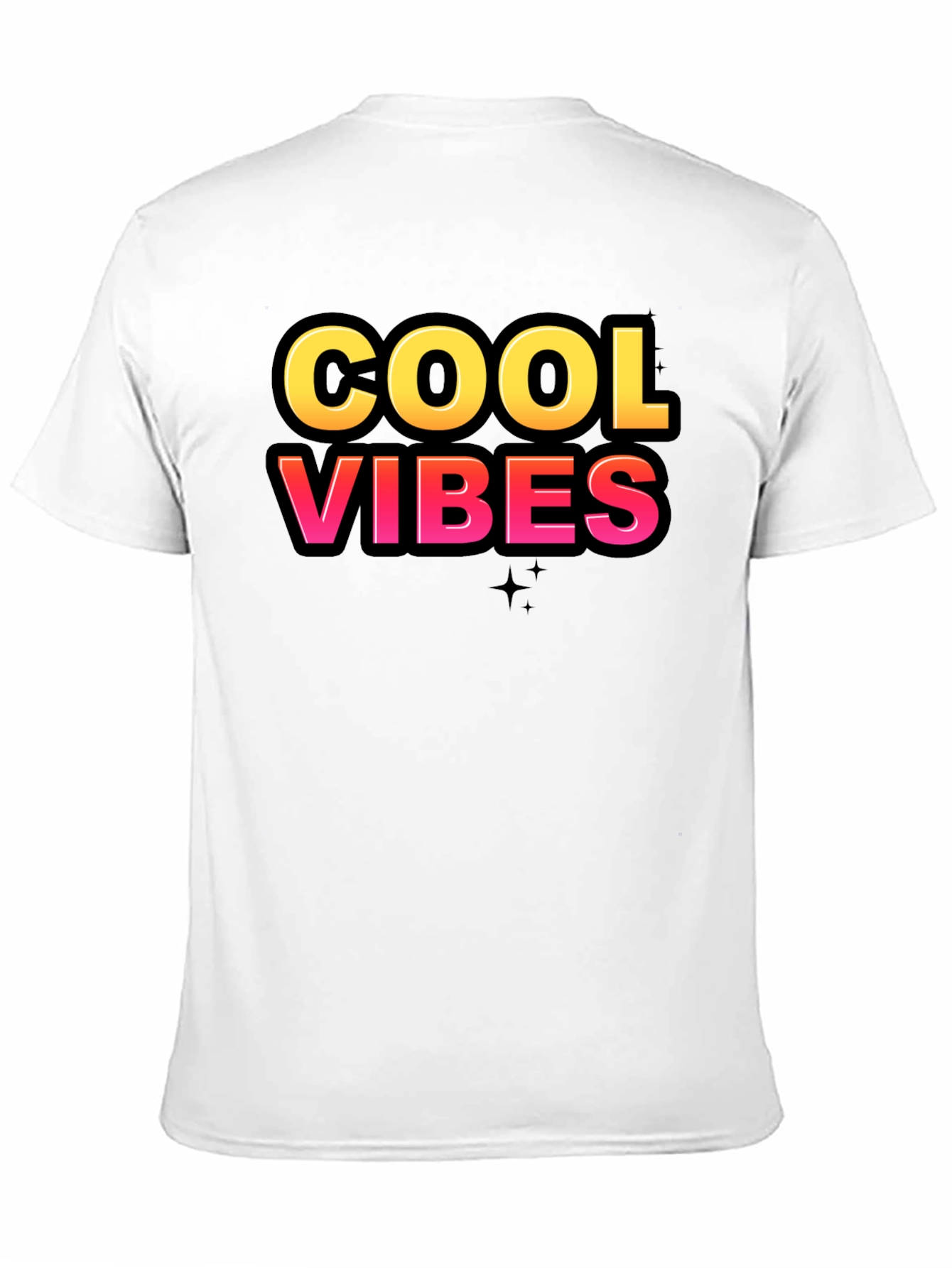 Black Cool Vibes Black Graphic Tee view 11