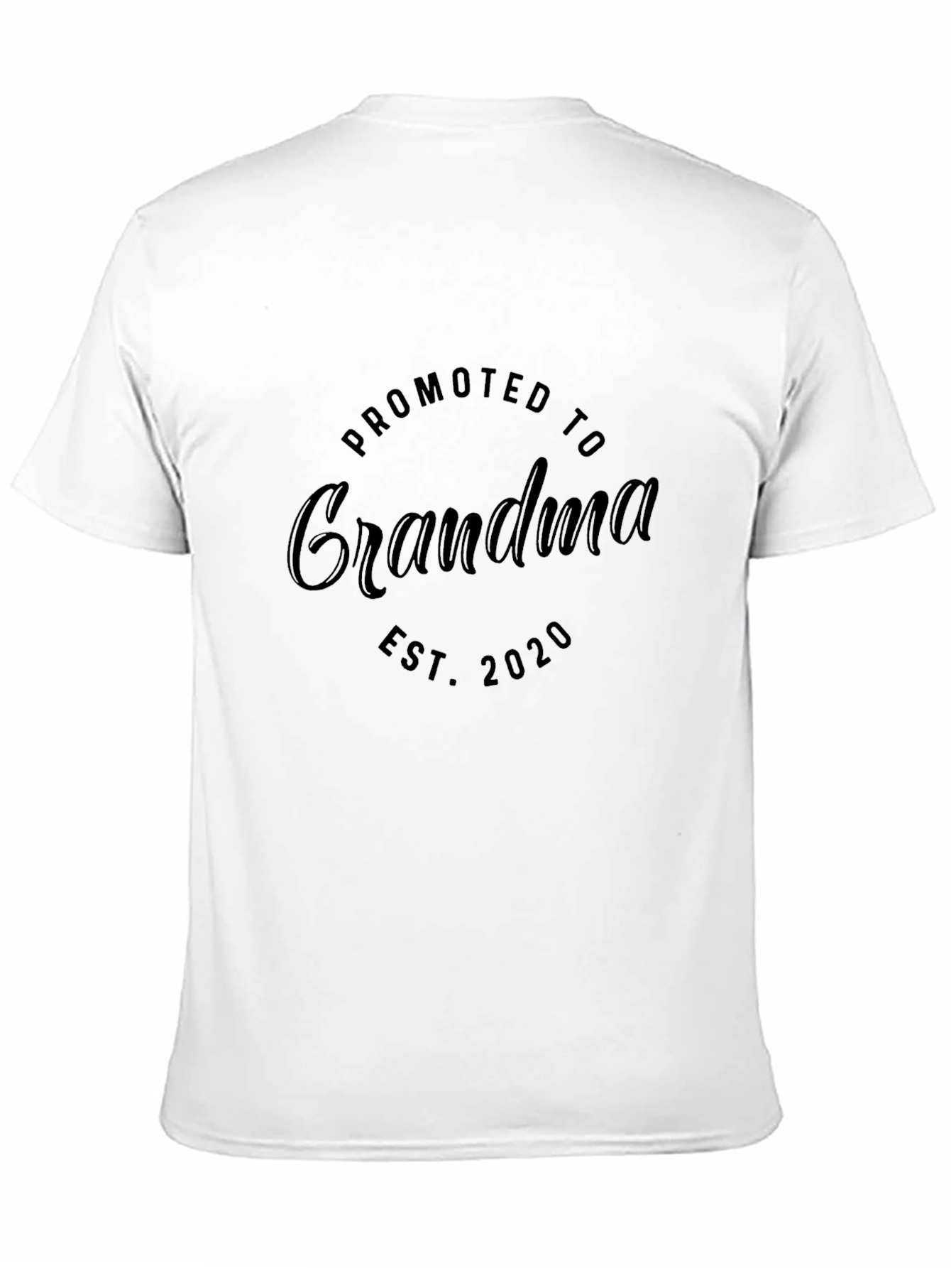 Black Promoted to Grandma EST. 2020 T-Shirt view 11