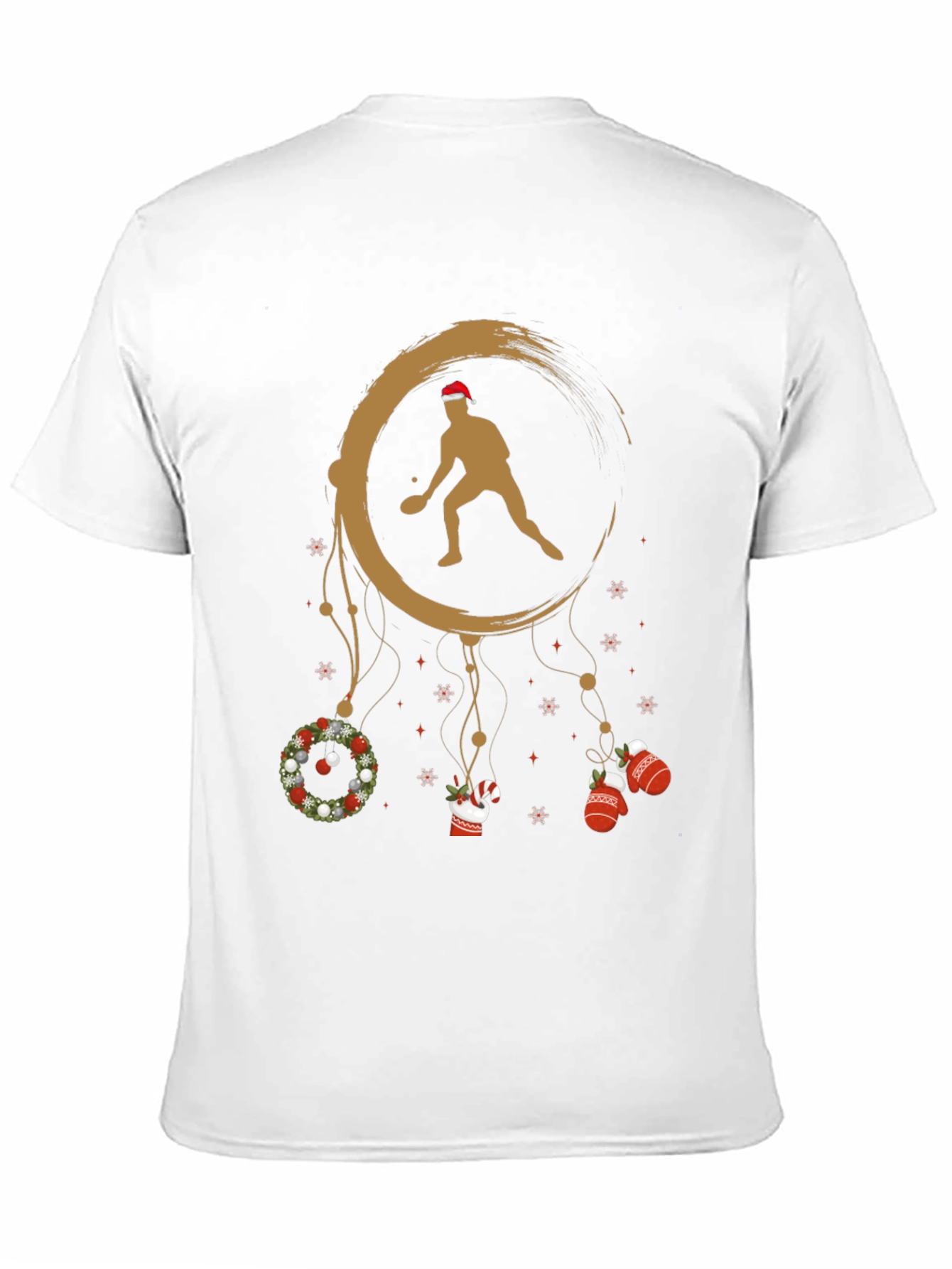 Black Holiday Table Tennis Dreamcatcher Graphic Tee view 11
