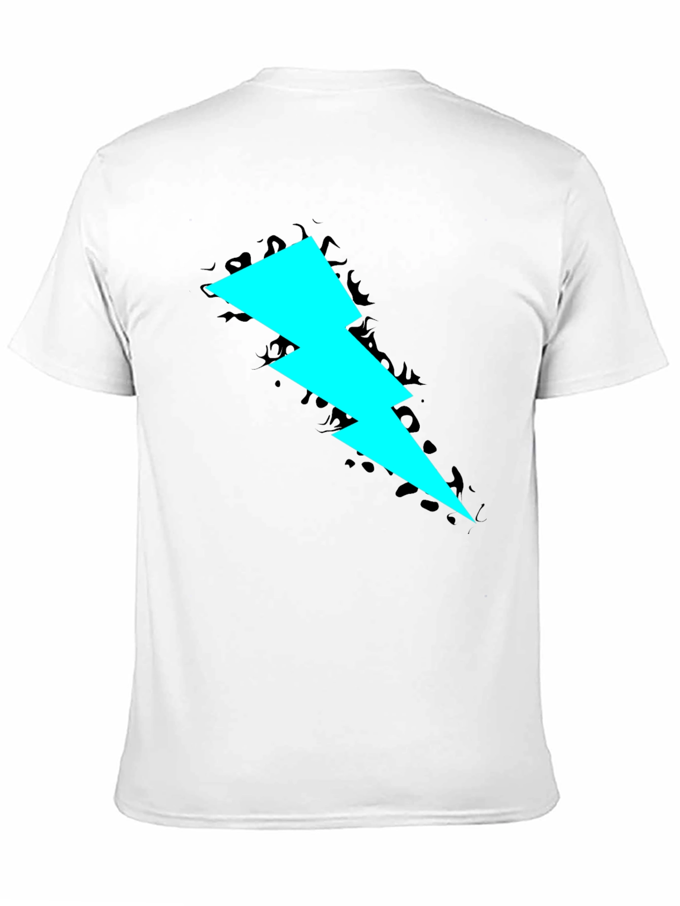 Black Bold Lightning Bolt Graphic Black Tee view 11