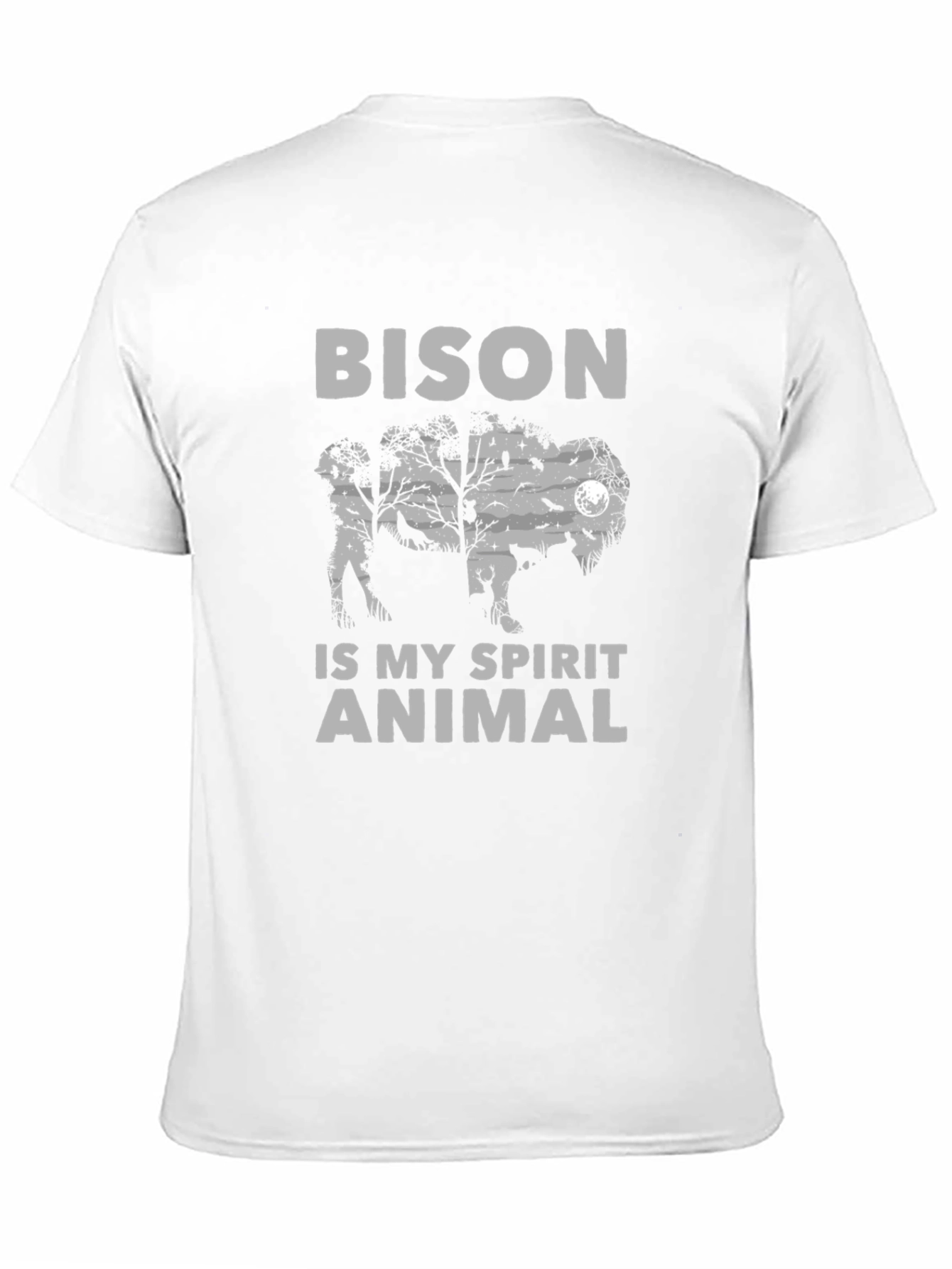Black Bison Spirit Animal Graphic Tee - Soft Cotton Blend view 11