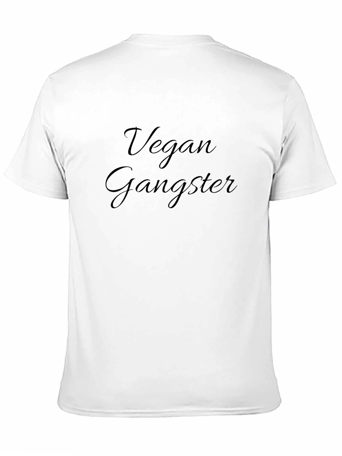 Black Vegan Gangster Graphic T-Shirt view 11