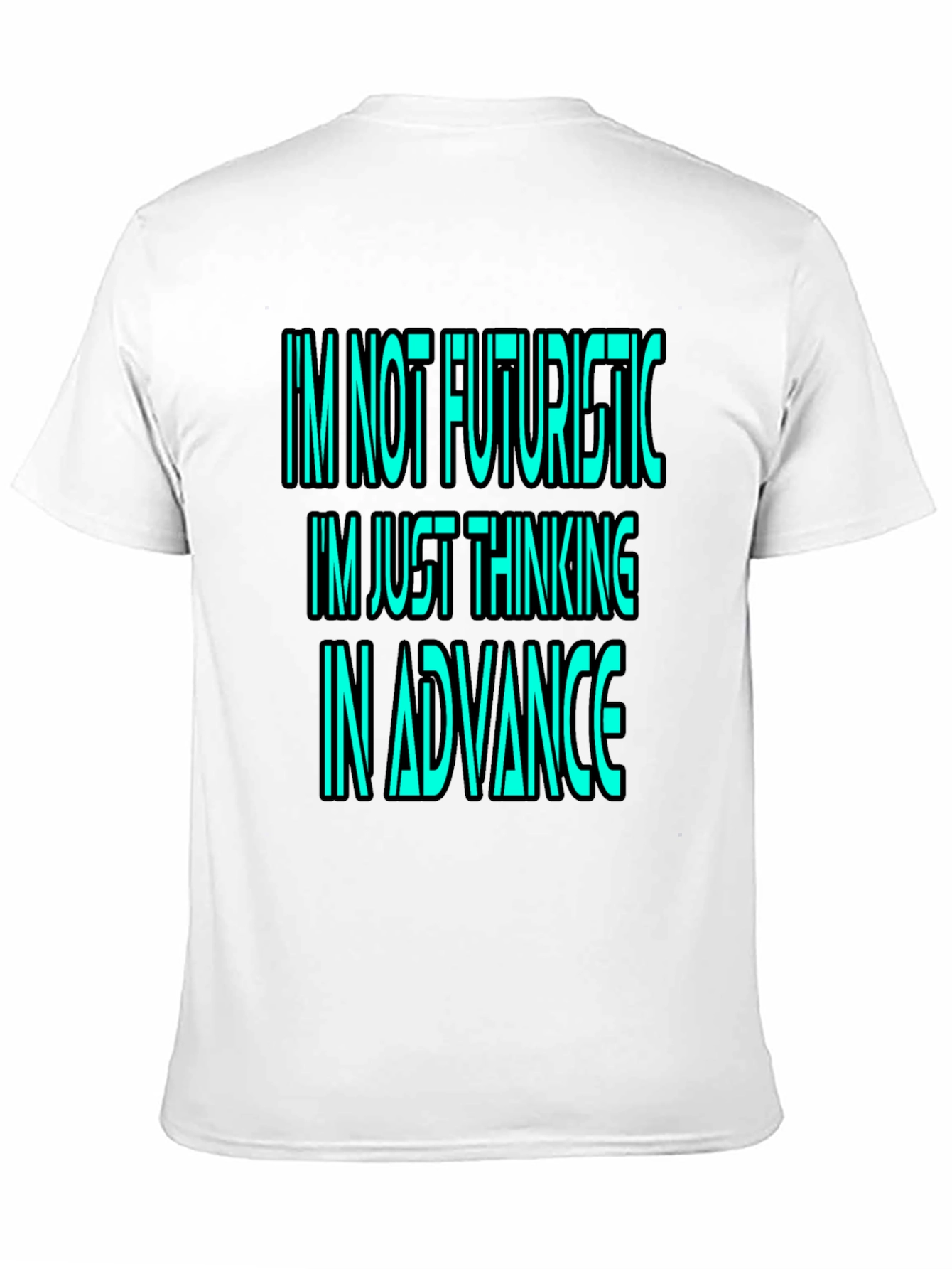 Black Futuristic Thinking Graphic Tee view 11