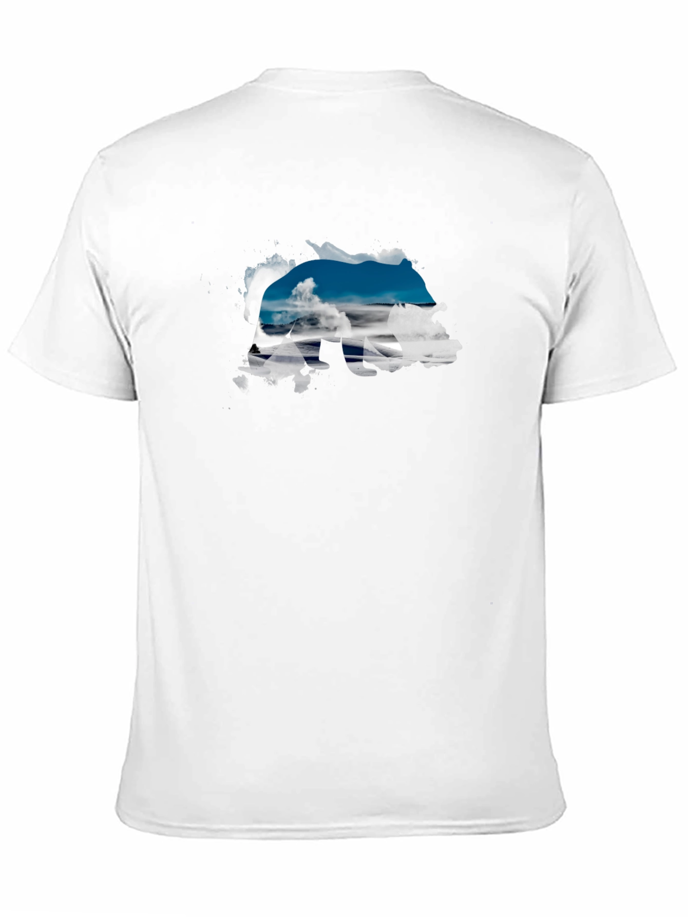 Black Bear Silhouette Landscape Graphic Tee view 11