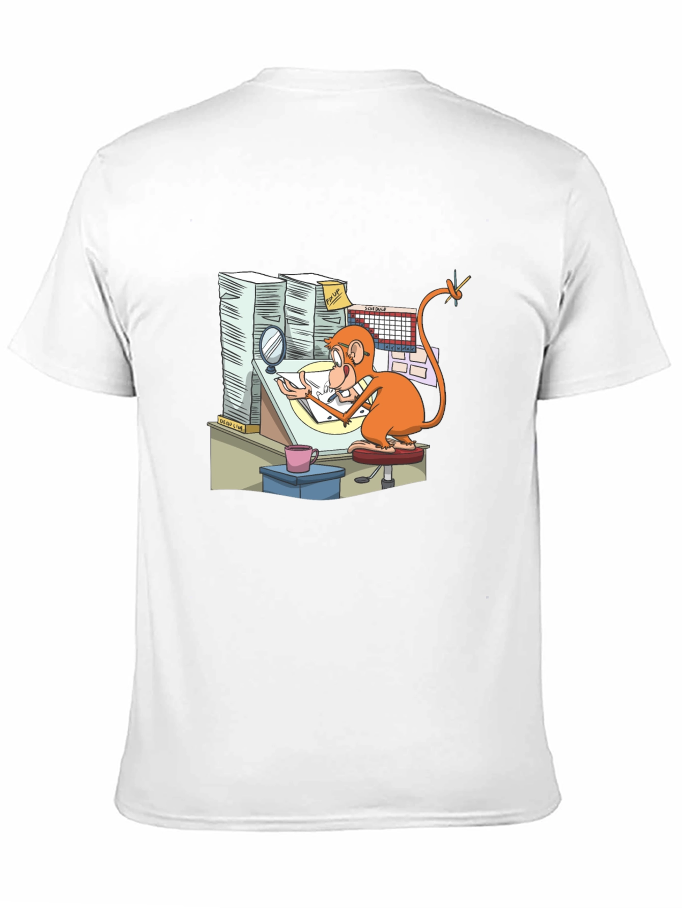 Cartoon Monkey T-Shirt - Creative Office Design - 11
