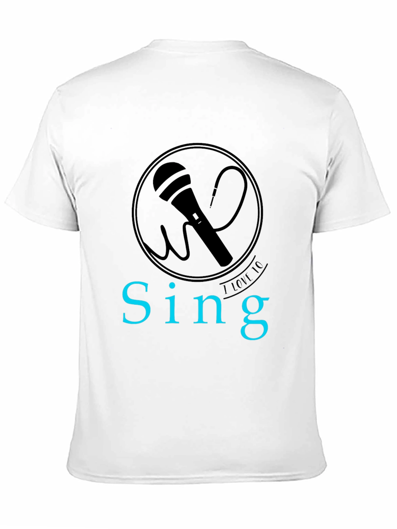 Black Sing Microphone Graphic Tee view 11