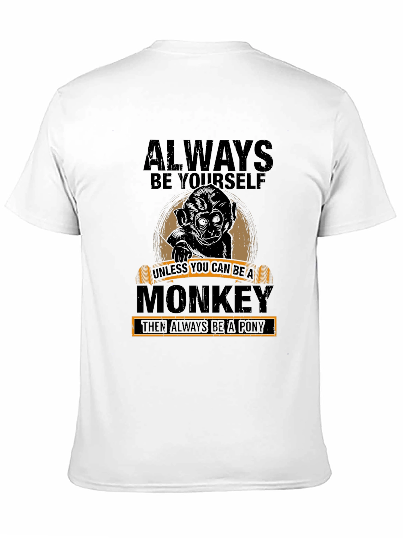 Black Always Be Yourself Monkey Graphic T-Shirt view 11