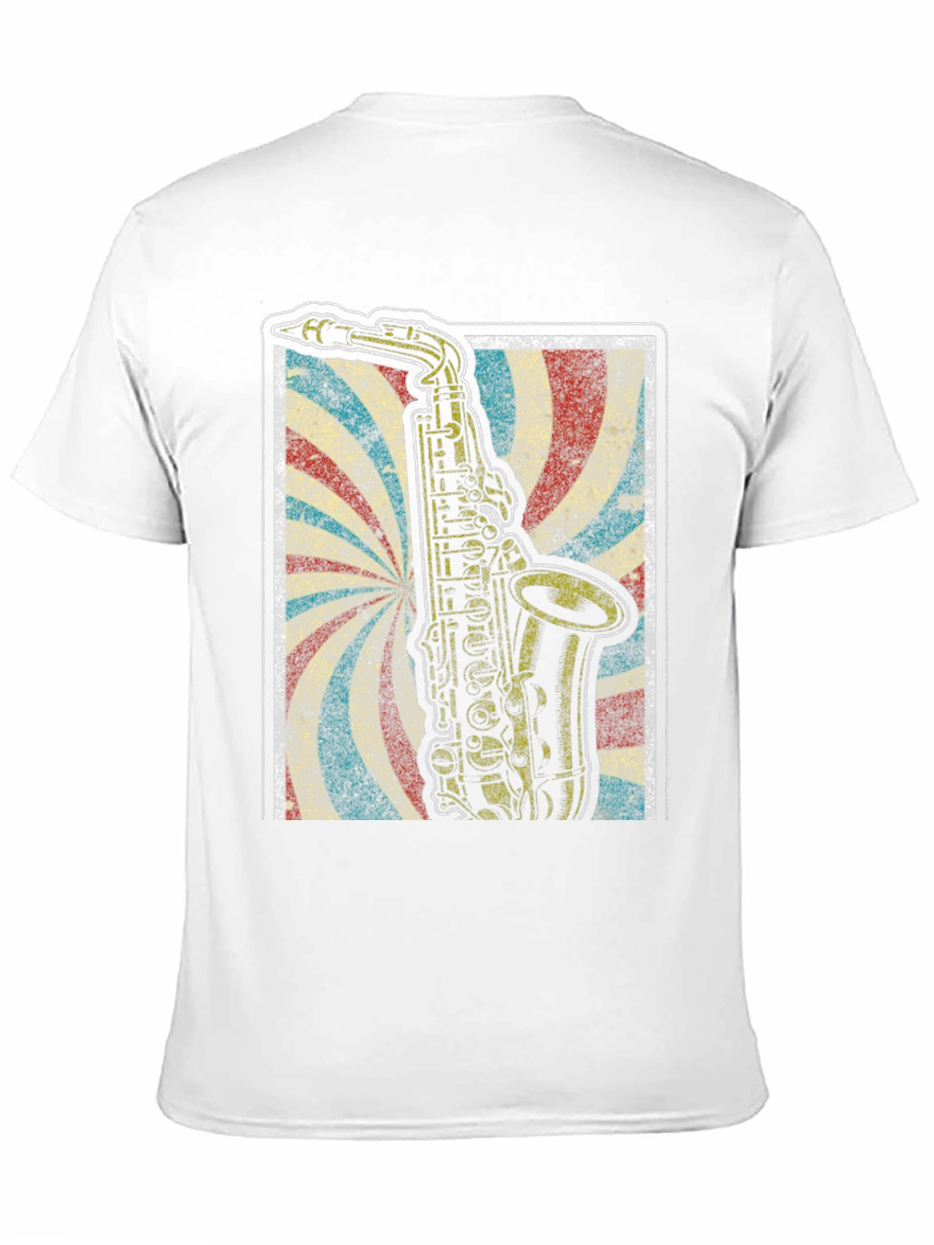 Black Retro Saxophone T-Shirt - Vintage Music Lover Tee view 11