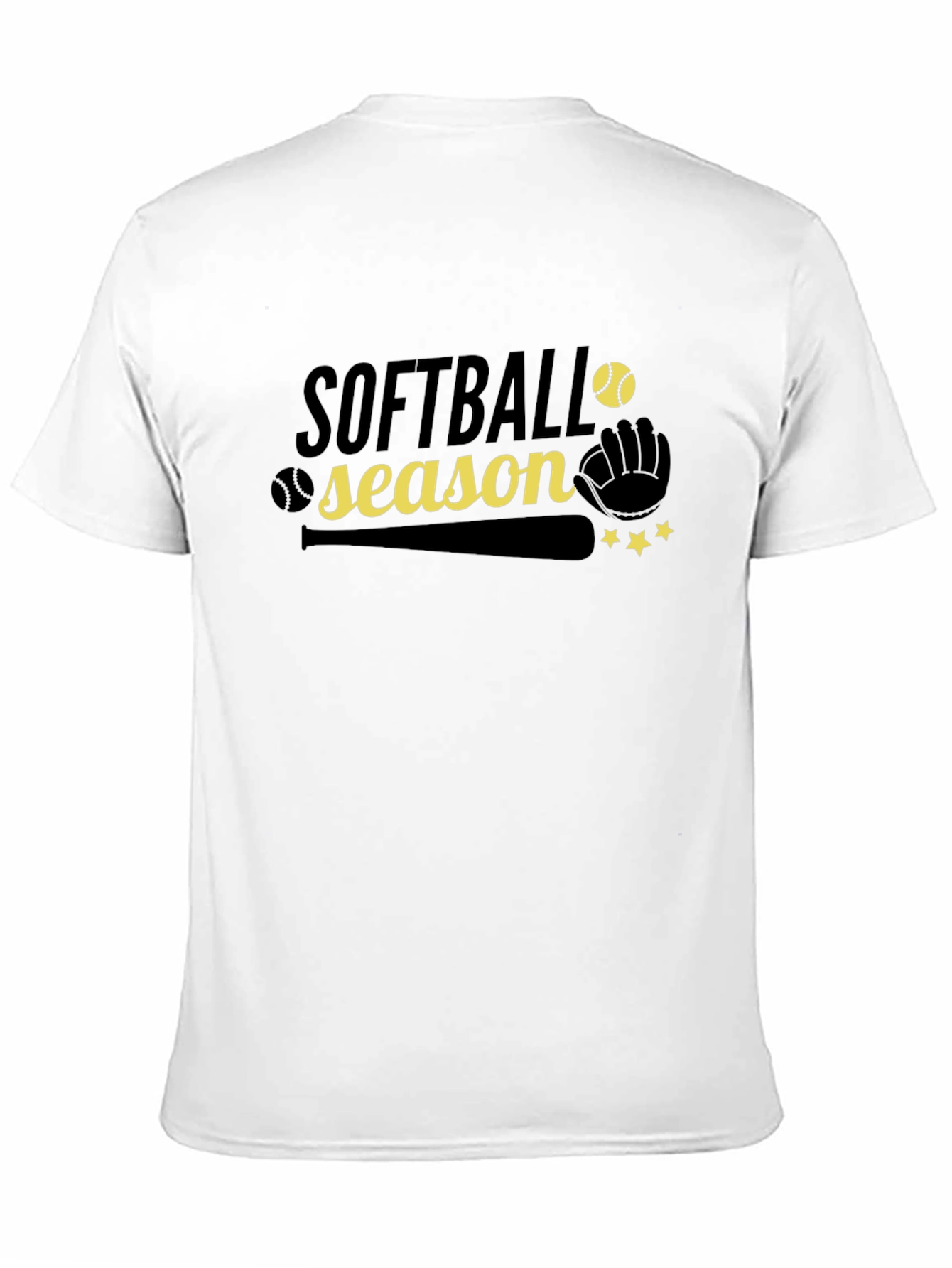 Black Softball Season Graphic Tee - Black view 11