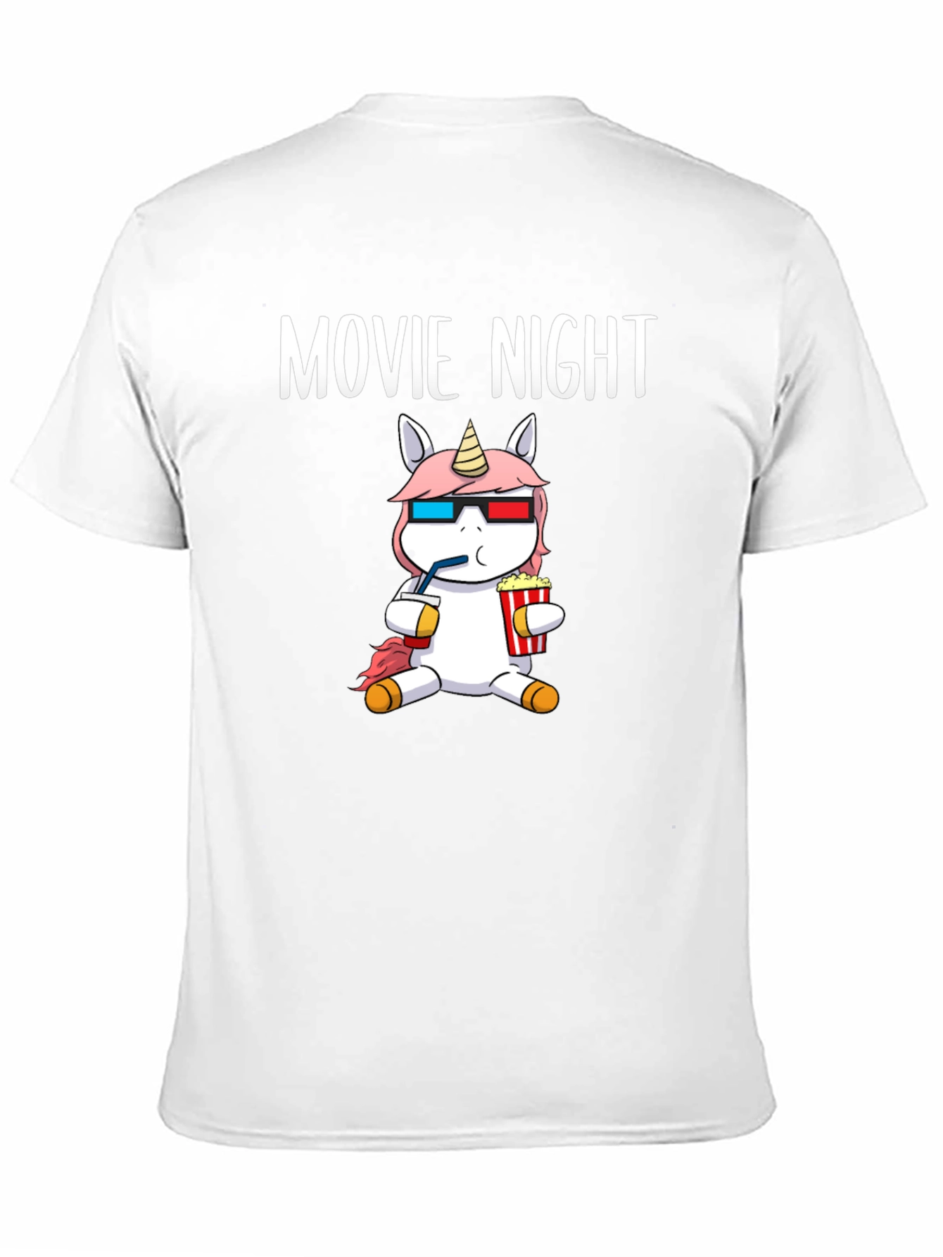 Black Movie Night Unicorn T-Shirt view 11