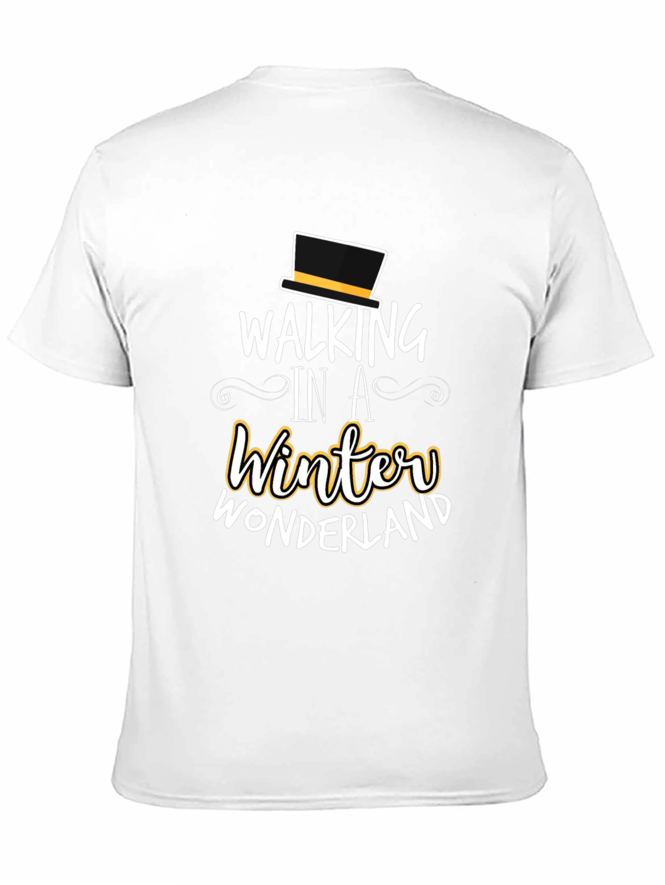 Black Walking in a Winter Wonderland Graphic Tee view 11