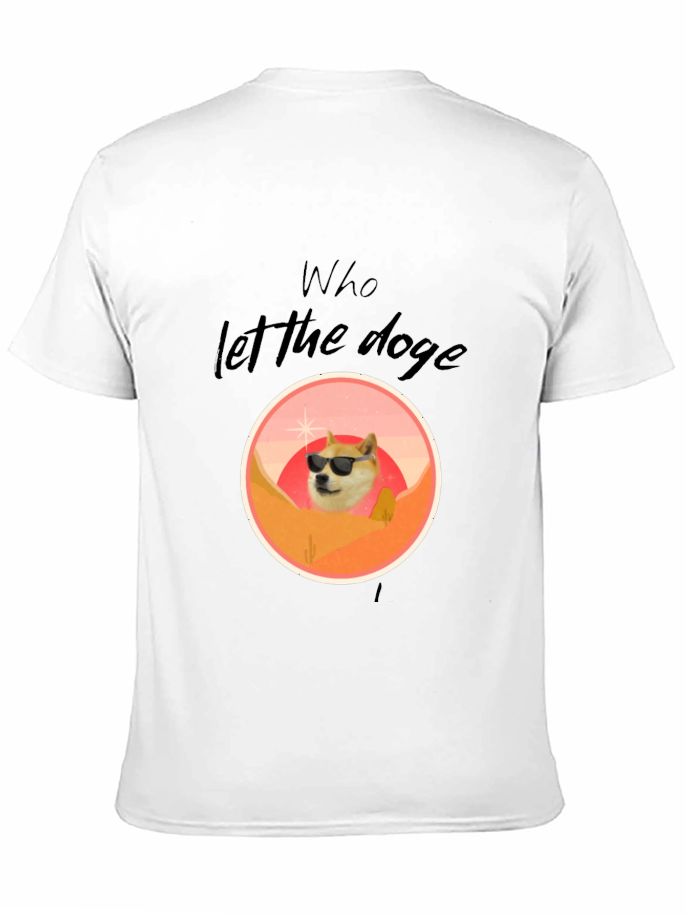 Black Who Let The Doge Out T-Shirt view 11