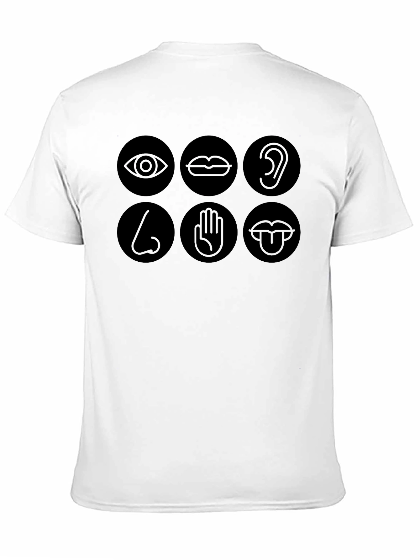Black Senses Graphic Tee - Black Crew Neck T-Shirt view 11