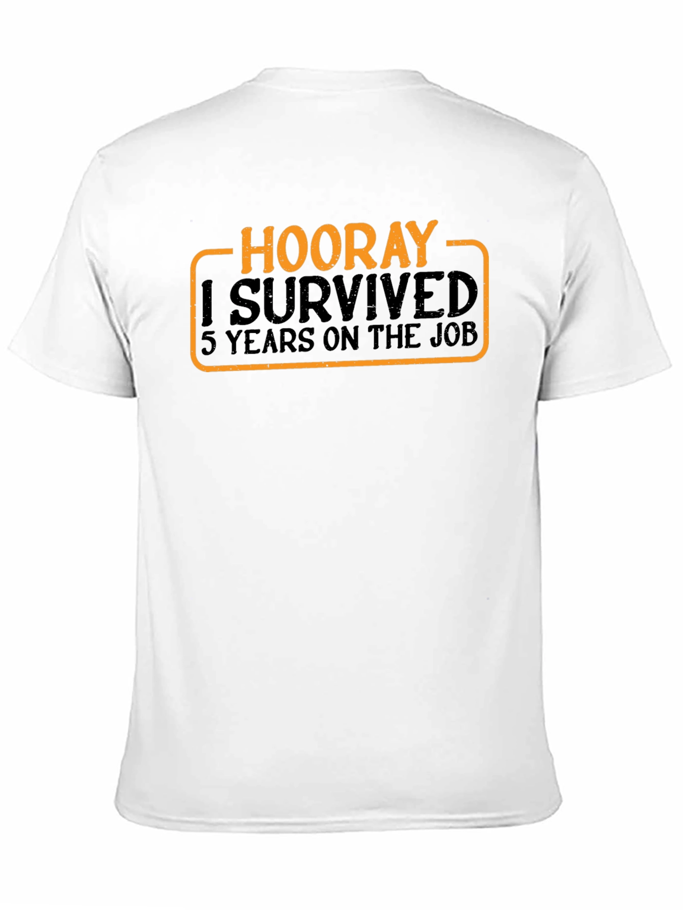 Black Hooray I Survived 5 Years T-Shirt view 11