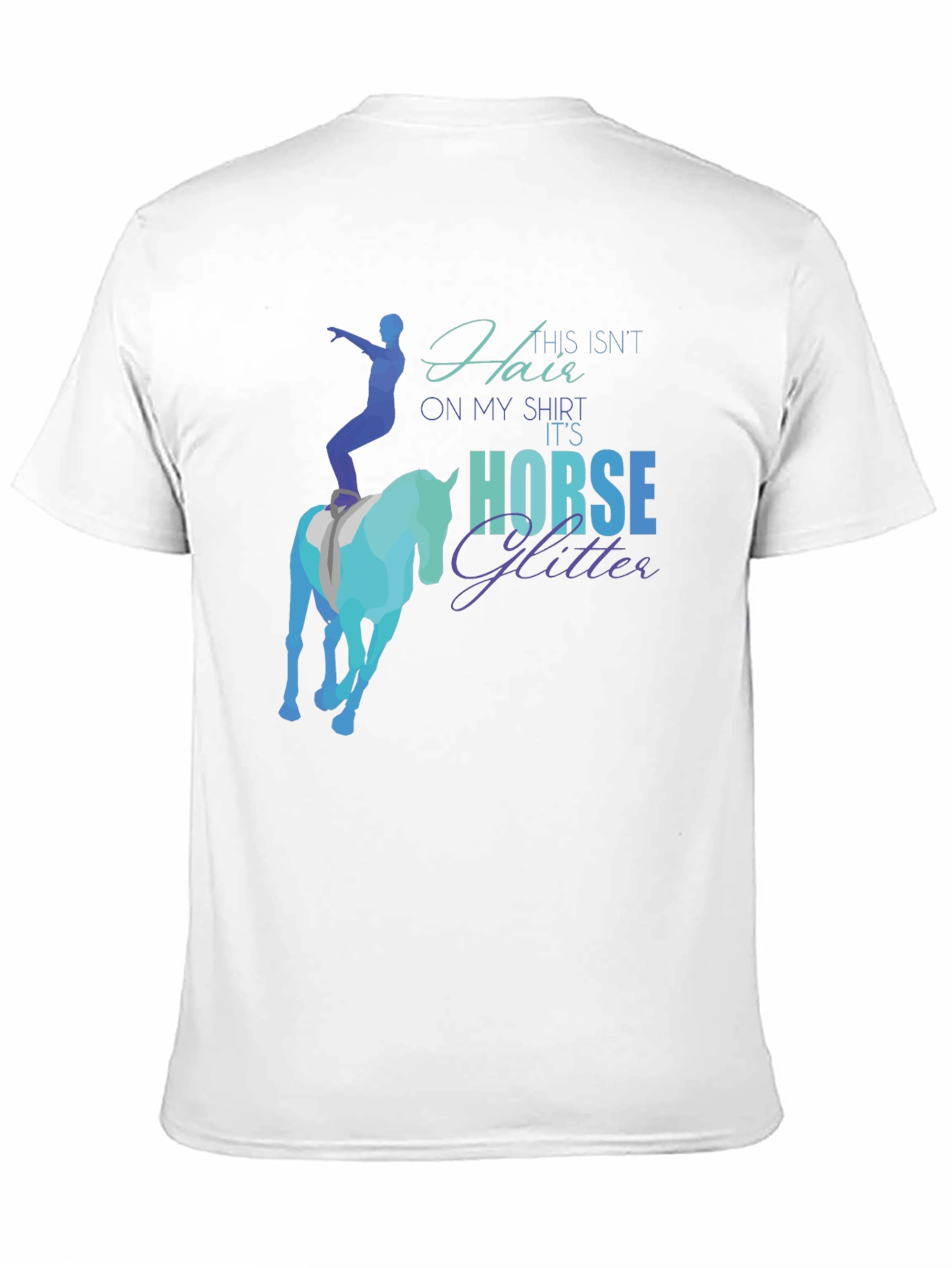 Black Horse Glitter Graphic T-Shirt - Equestrian Humor Tee view 11