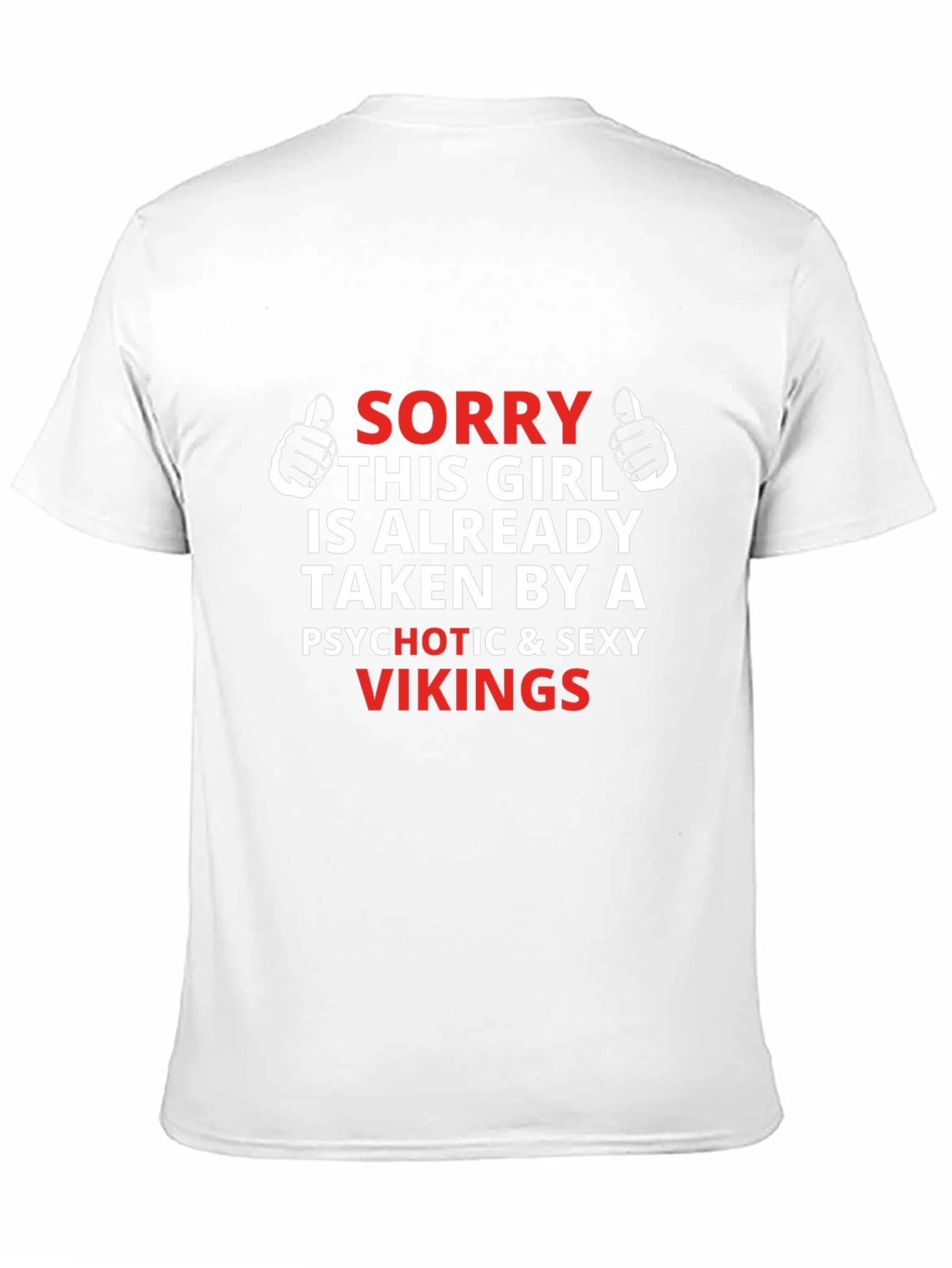 Black Sorry Taken by Vikings Graphic Tee view 11