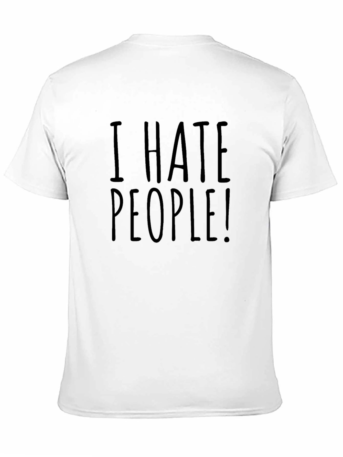 Black I Hate People Graphic Tee - Sarcastic Humor T-Shirt view 11