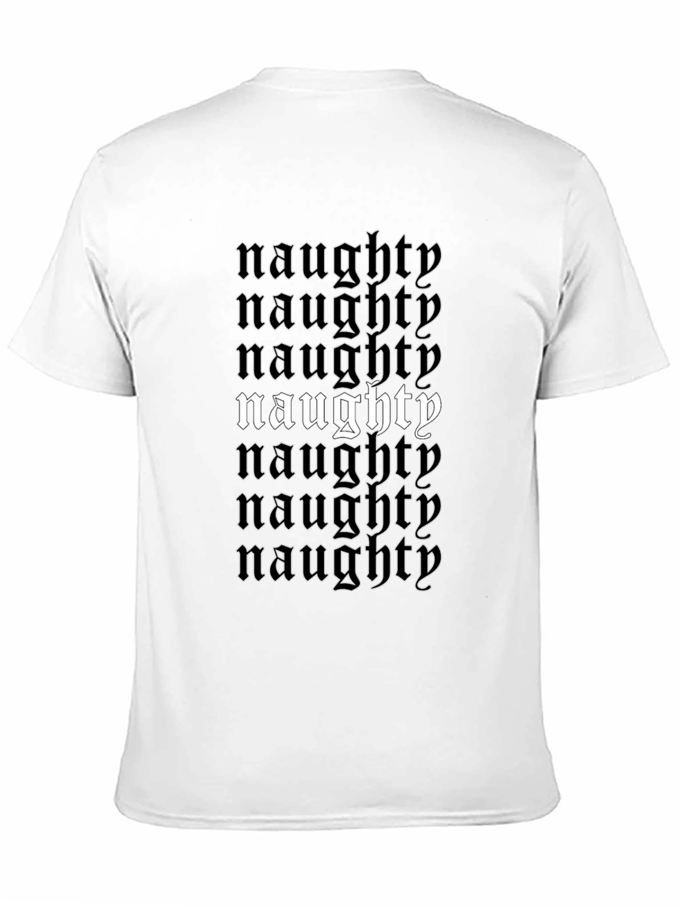 Black Naughty T-Shirt - Black Graphic Tee view 11