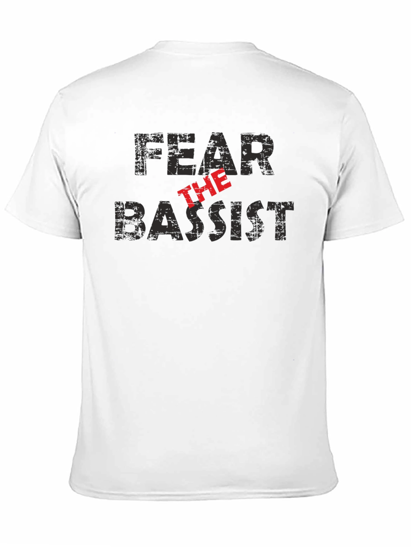 Black Fear the Bassist Black Graphic T-Shirt view 11