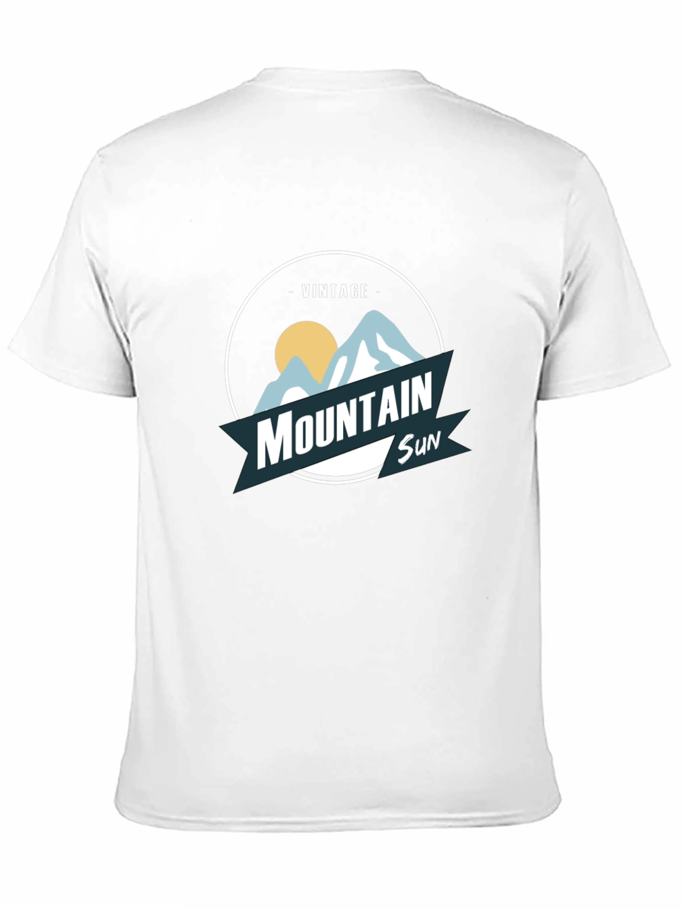 Black Vintage Mountain Sun Graphic Tee - Black view 11