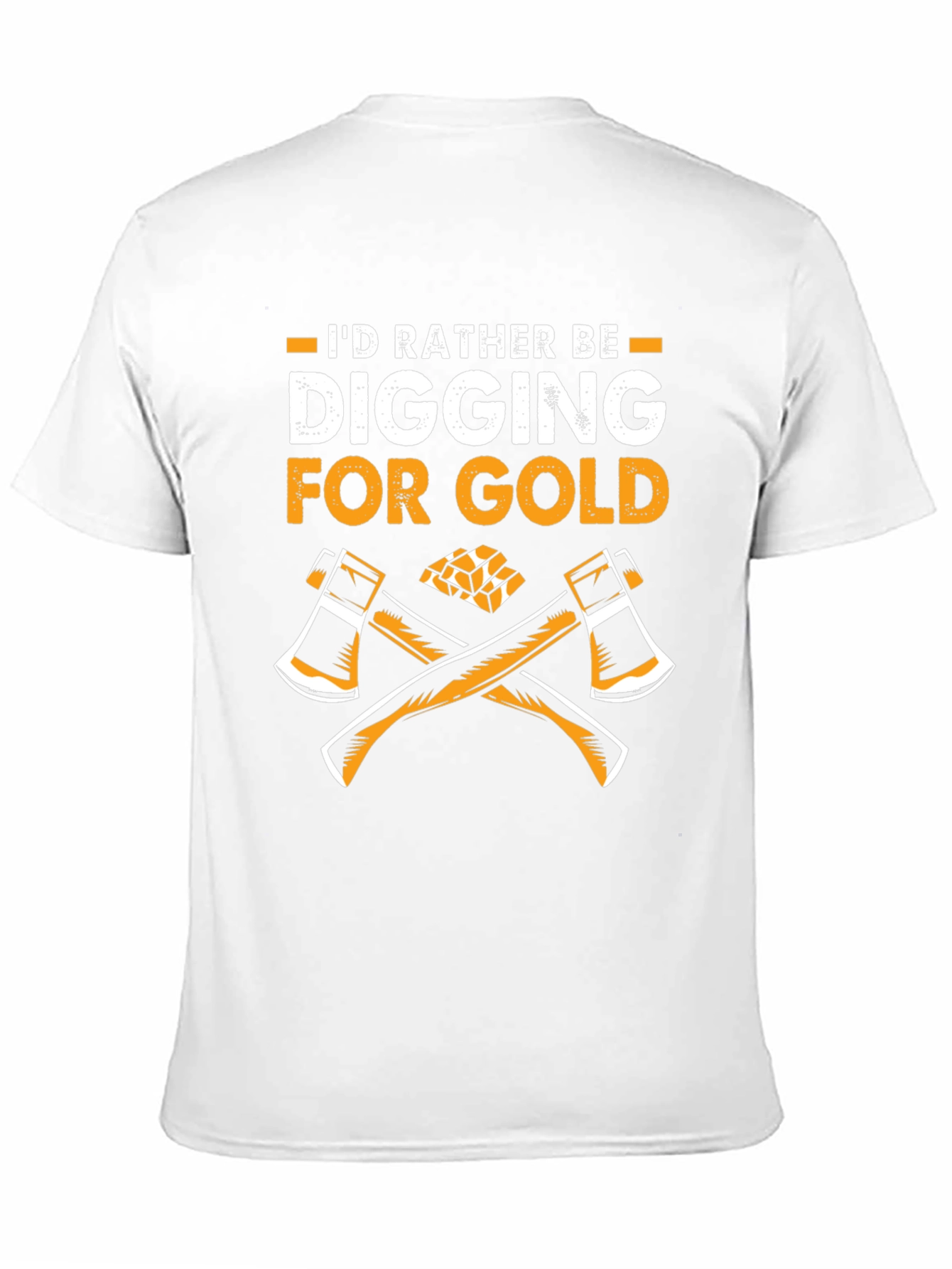 Black Digging for Gold T-Shirt: Axe & Gold Miner Tee view 11