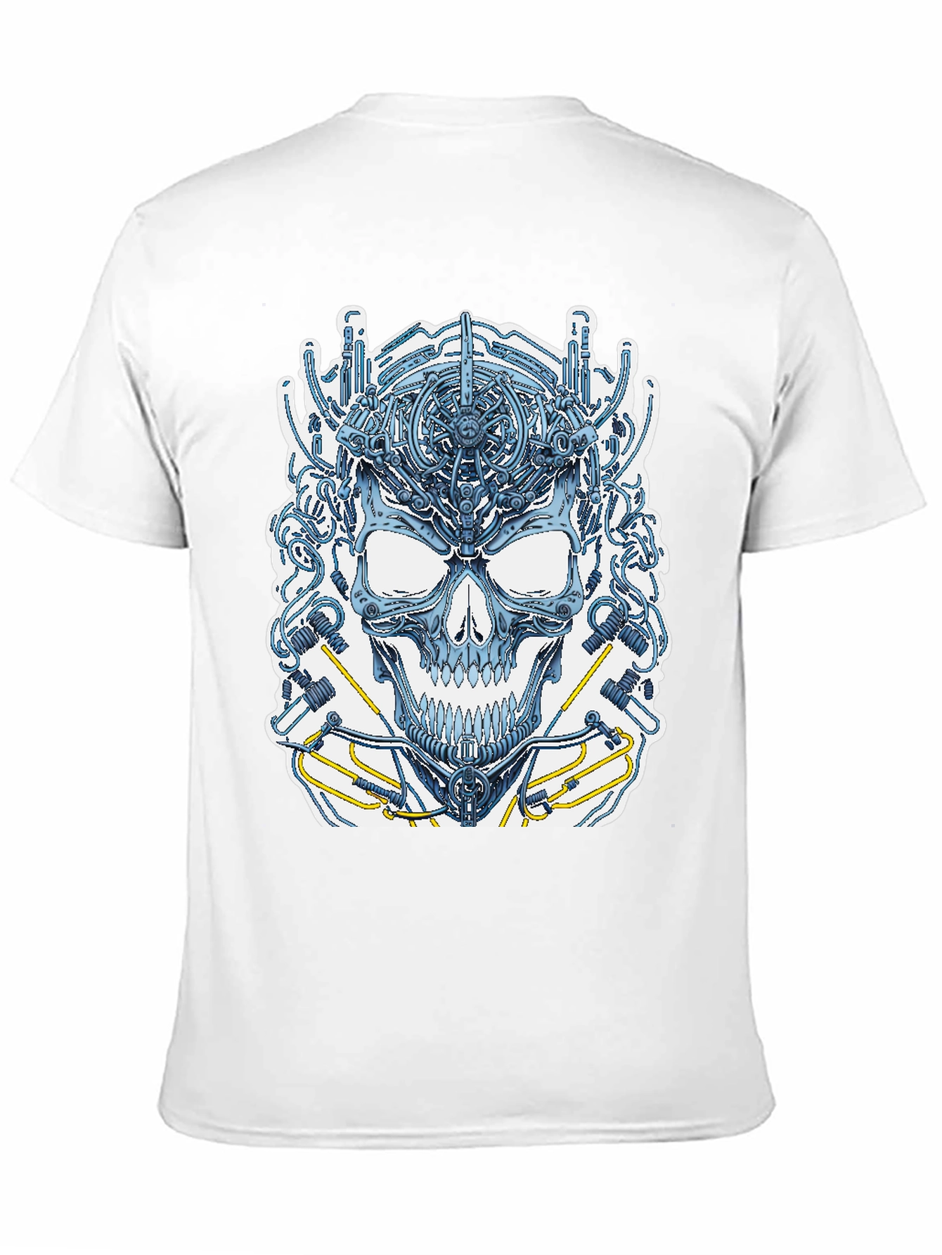 Black Cyber Skull T-Shirt view 11