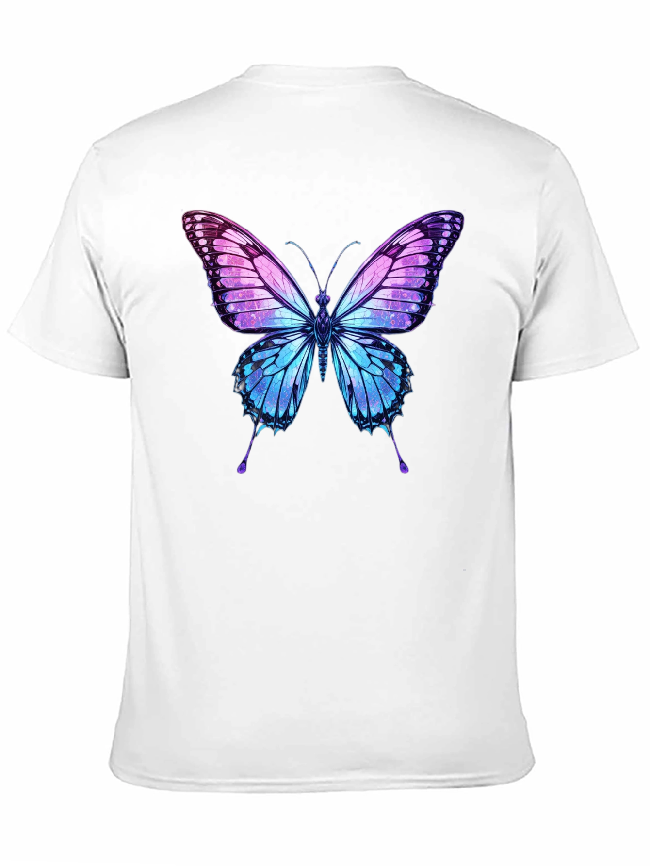 Black Butterfly Graphic Print Men's T-Shirt view 11