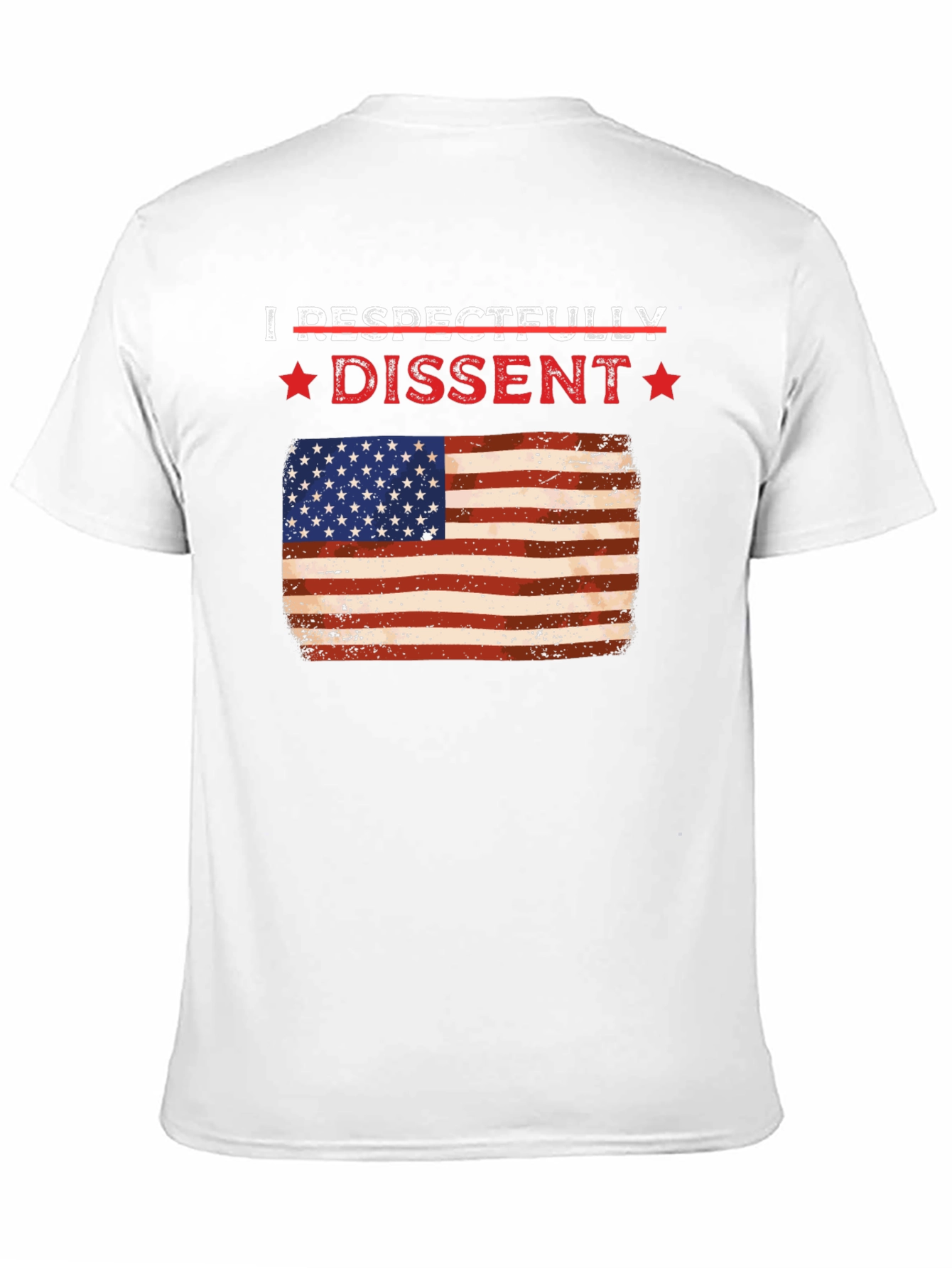 Black Respectfully Dissent USA Flag Graphic Tee view 11